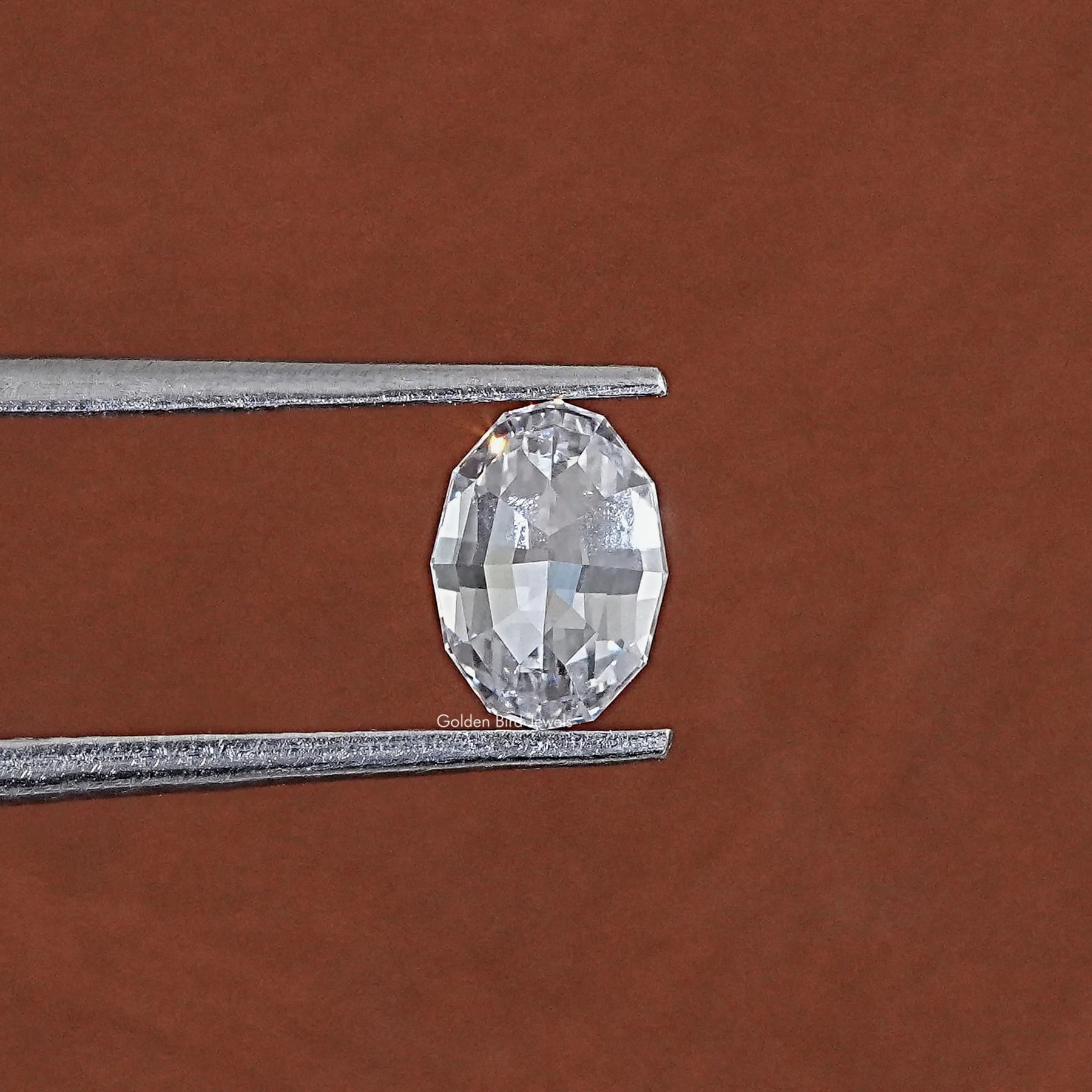 View of 1CT Step Cut Oval Loose Diamond In Colorless