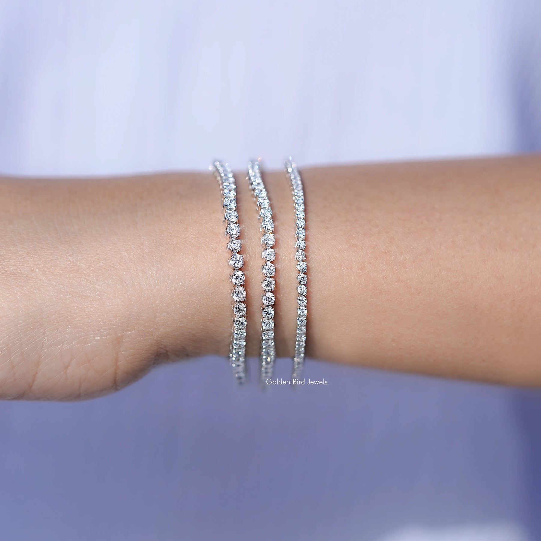 Round Cut Lab Grown Diamond Tennis Bracelet