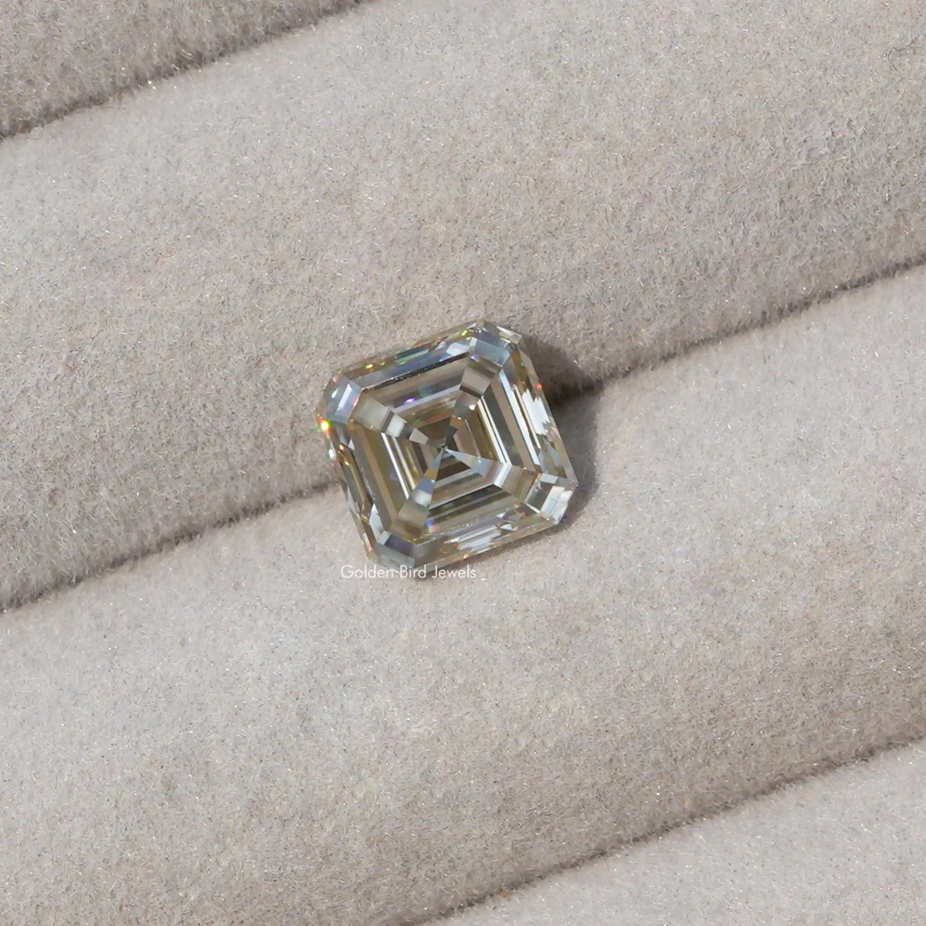 Detailed View Of Asscher Cut Loose Moissanite Stone
