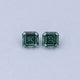 View Of Green Asscher Cut Moissanite Loose Pair