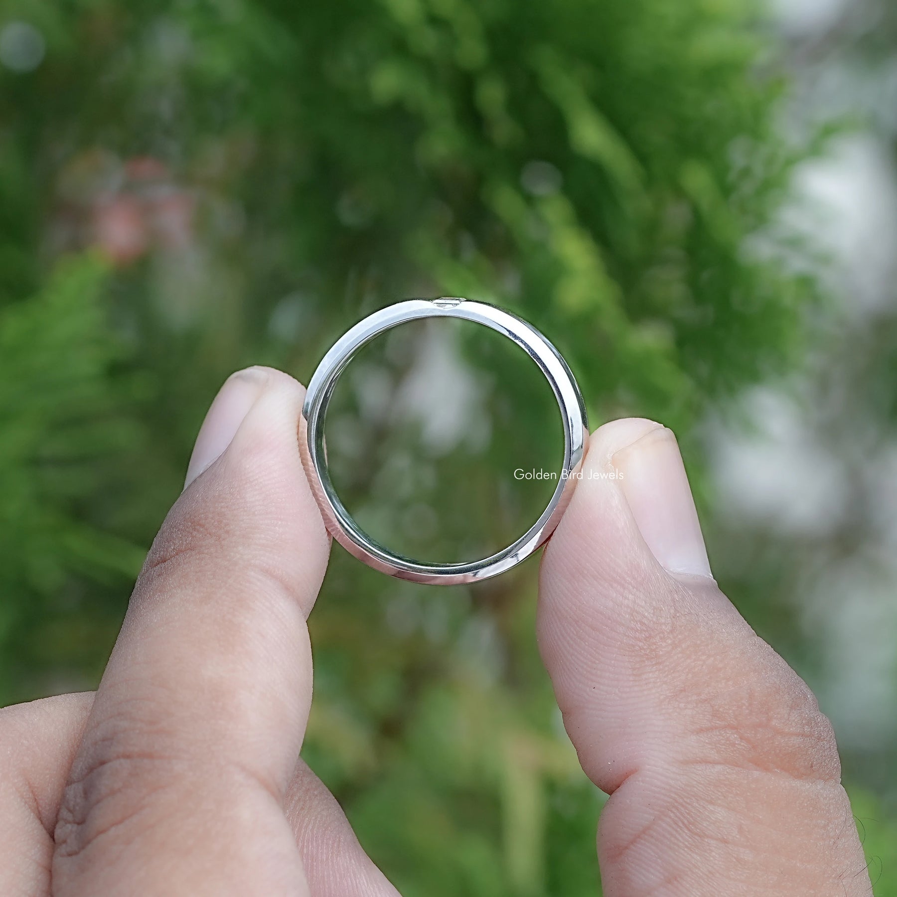 Baguette Cut Moissanite Solitaire Engagement Ring