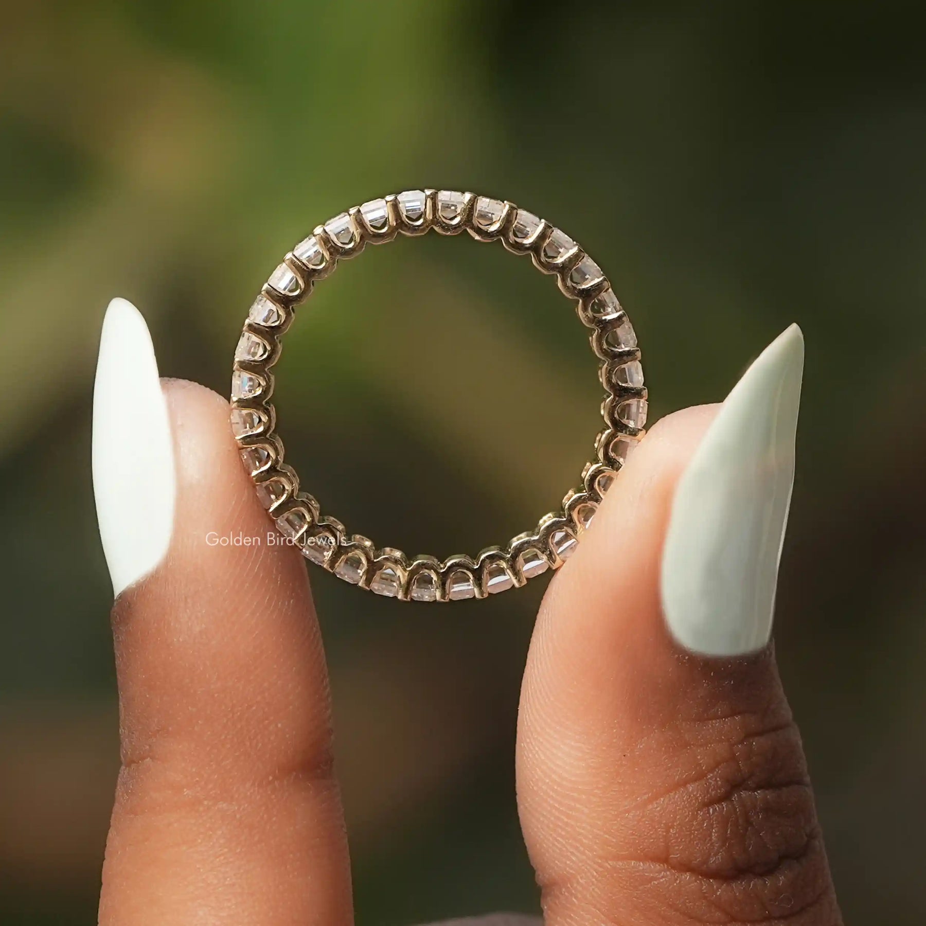Baguette Moissanite Eternity Wedding Band