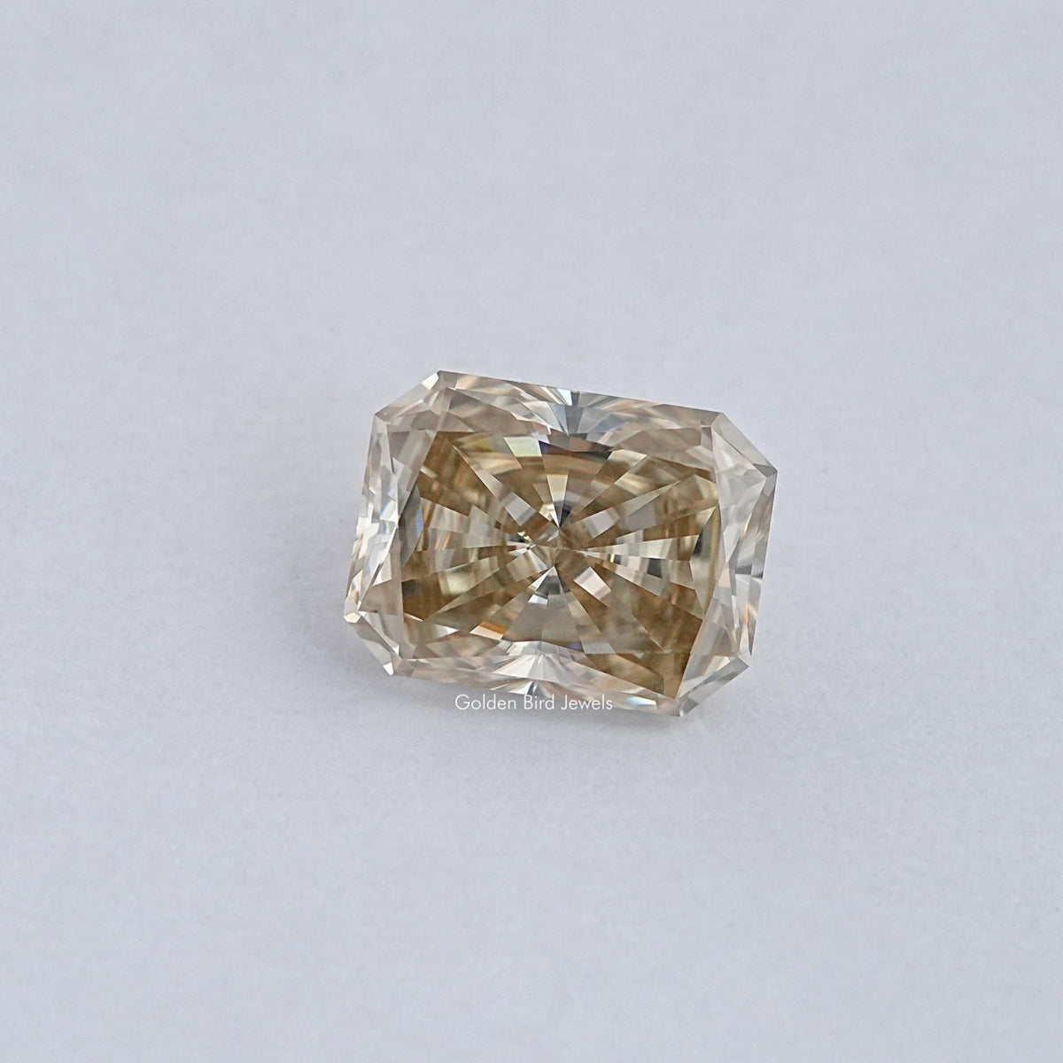 View Of  Brown Radiant Cut Loose Moissanite
