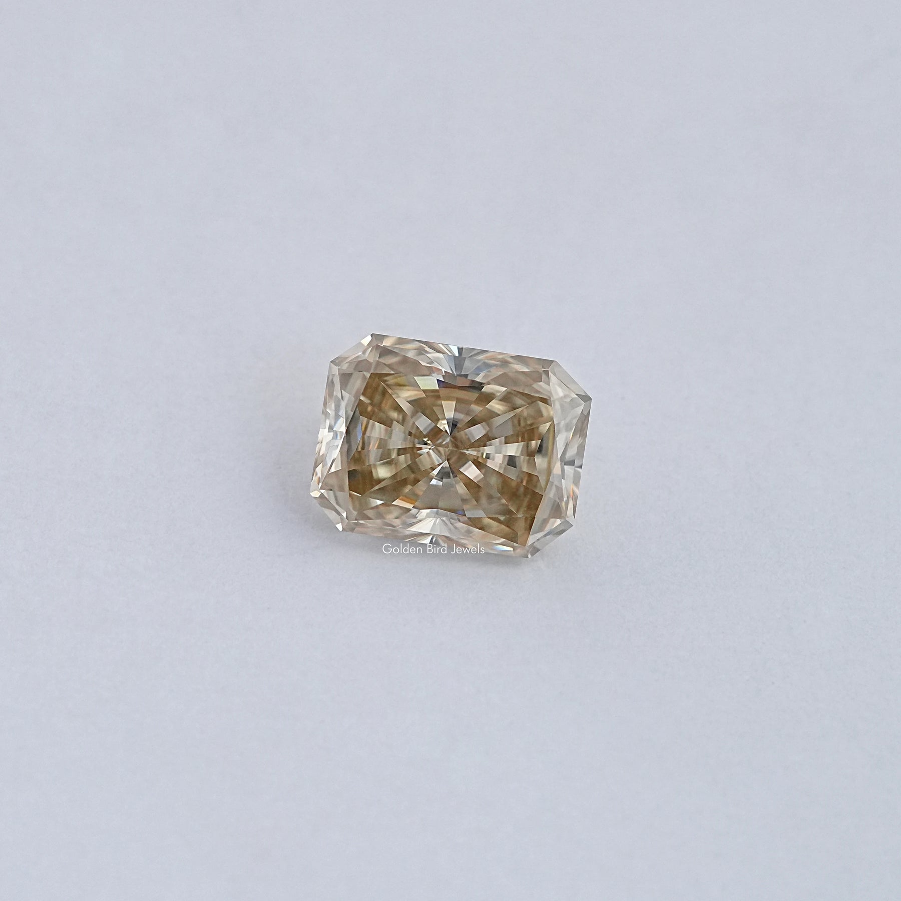 View Of Brown Radiant Cut Loose Moissanite