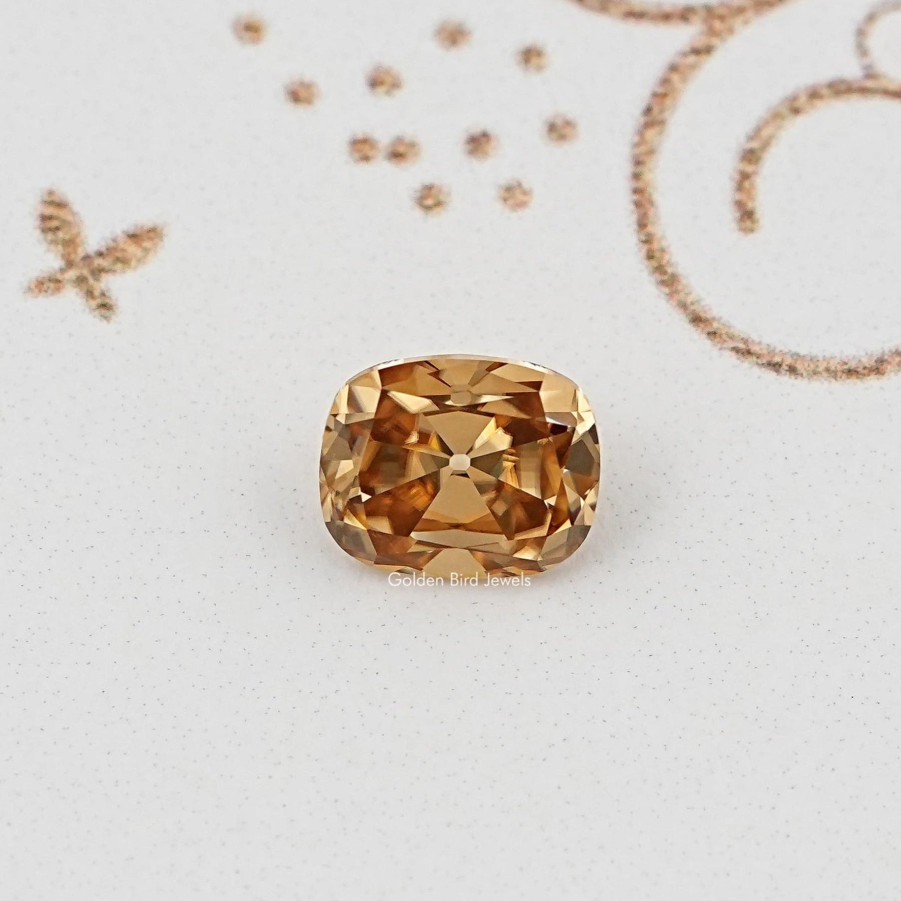 View Of Old Mine Cushion Loose Moissanite Stone