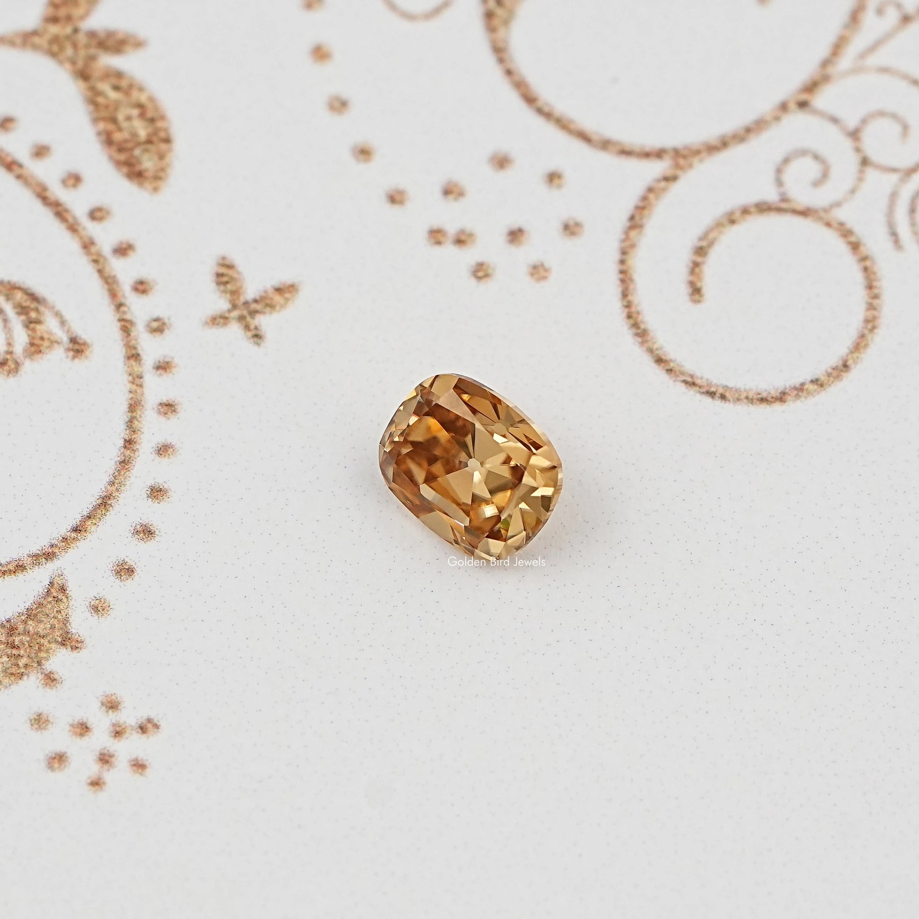 Champagne Old Mine Cushion Cut Loose Moissanite