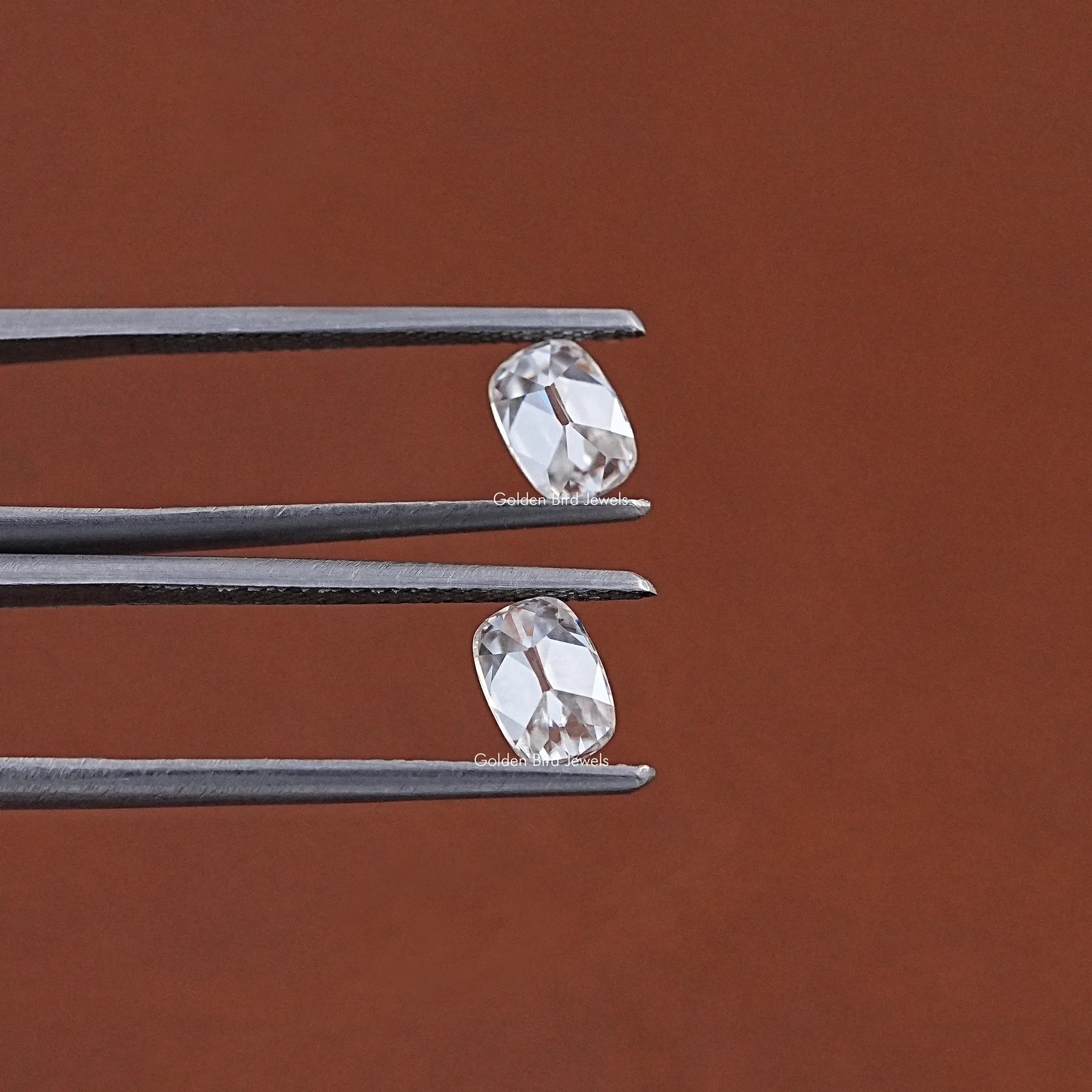 Colorless Old Mine Cushion Moissanite Loose Pair
