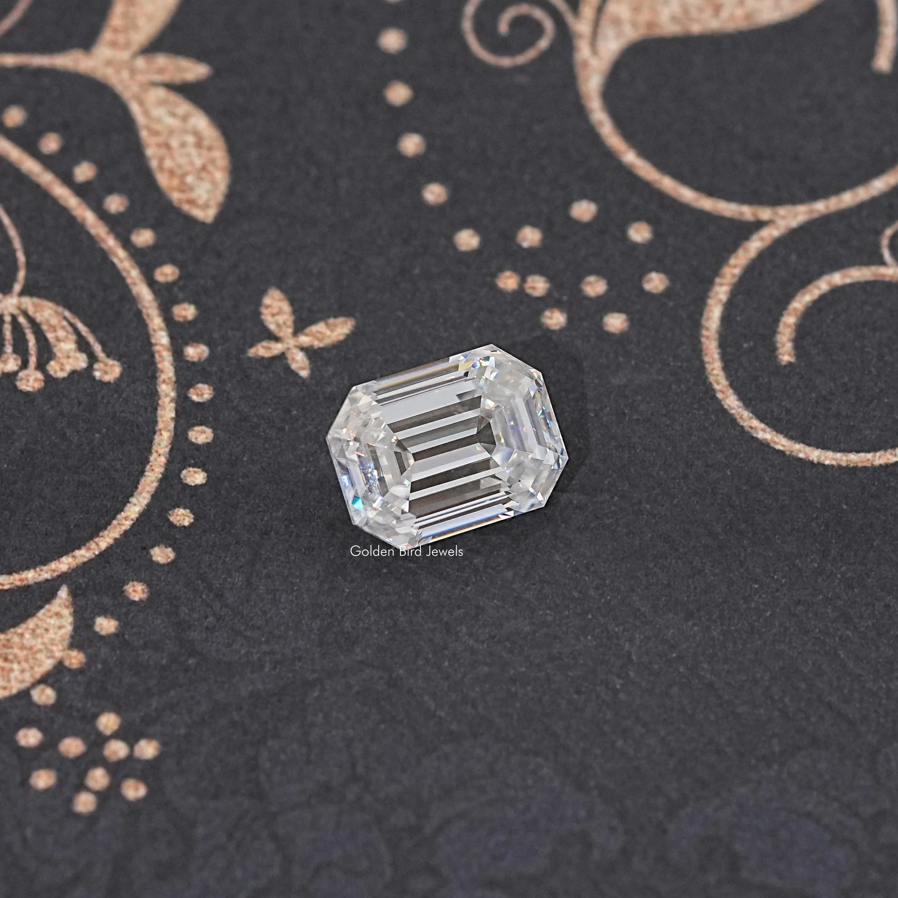 Front View Of Old Mine Pear Cut Loose Moissanite Stone
