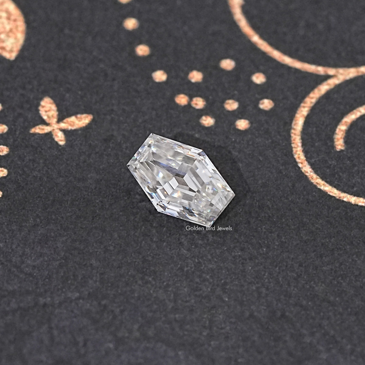 Detailed View Of Old Mine Lozenge Cut Loose Moissanite Stone