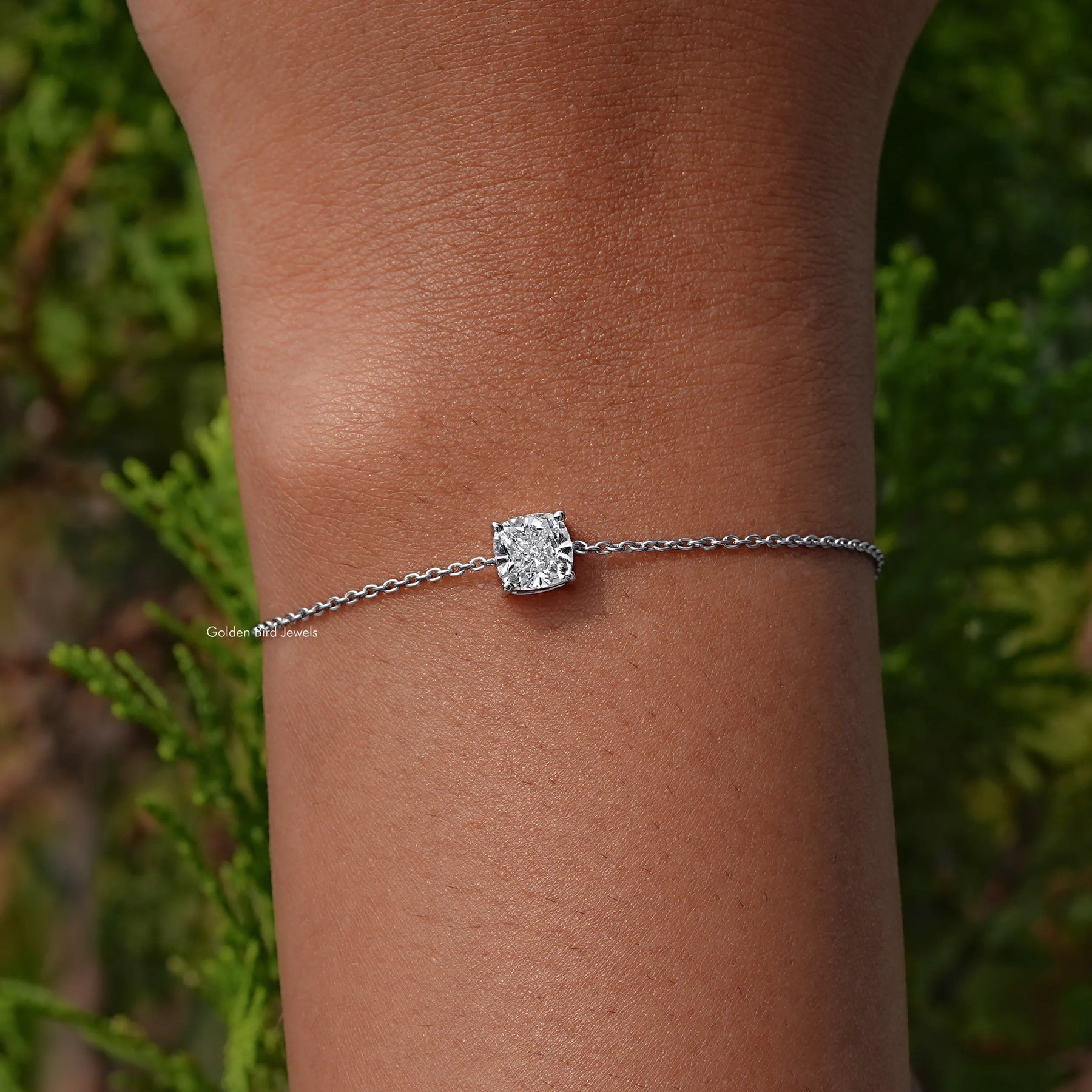 View of cushion cut bracelets for women