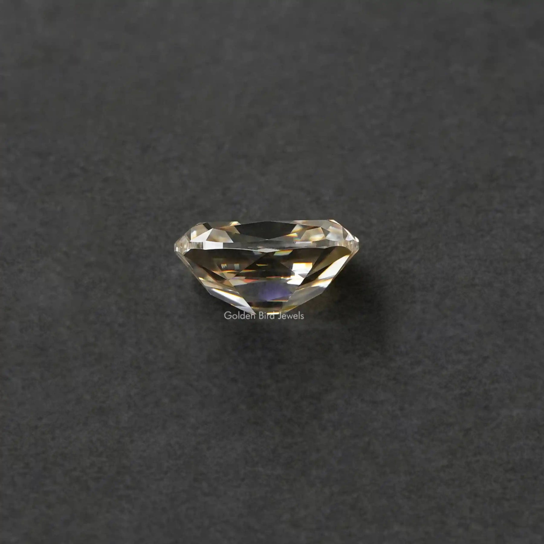 Side view of Moissanite Old Mine Cushion Cut Stone