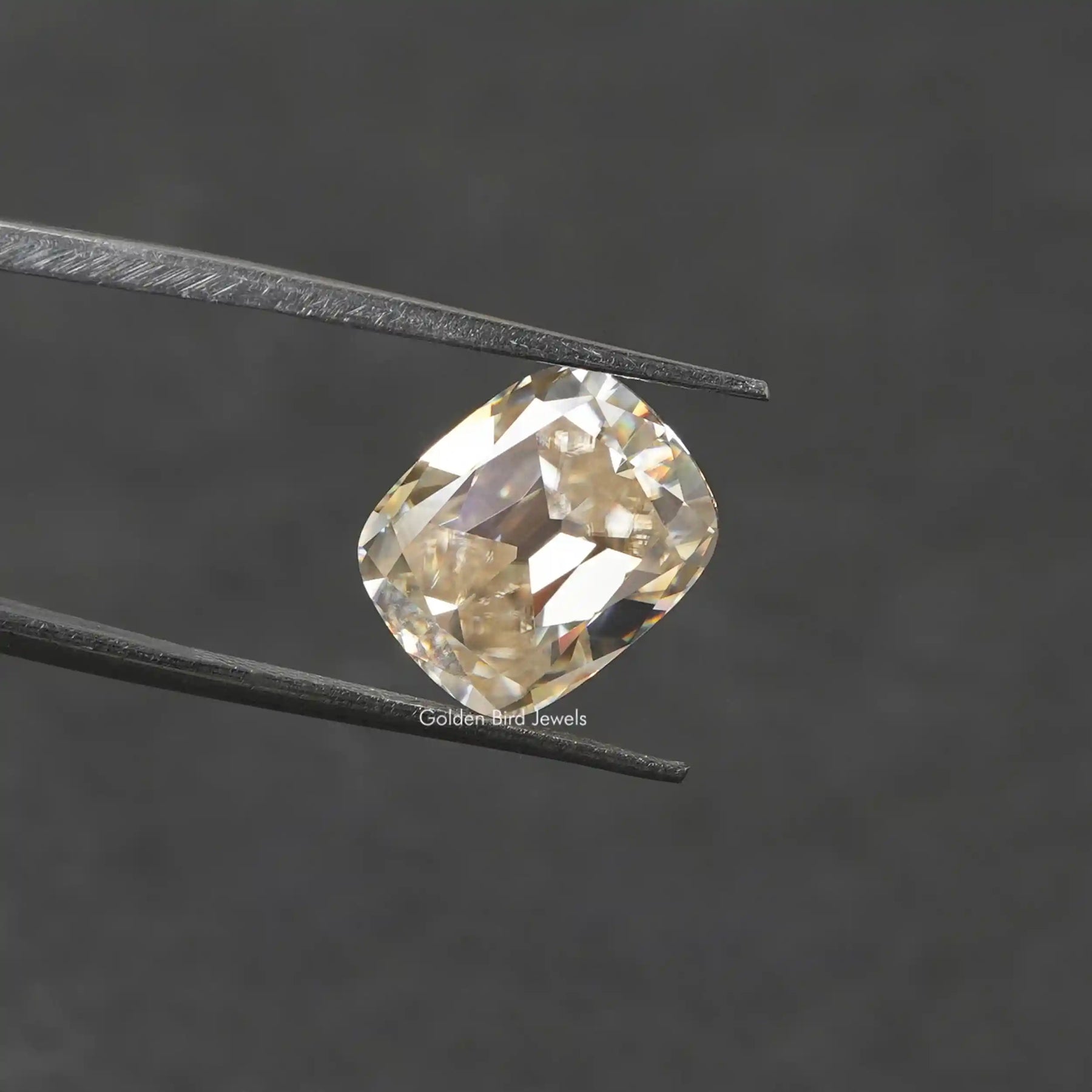 Moissanite cushion Cut Loose Stone in Near colorless