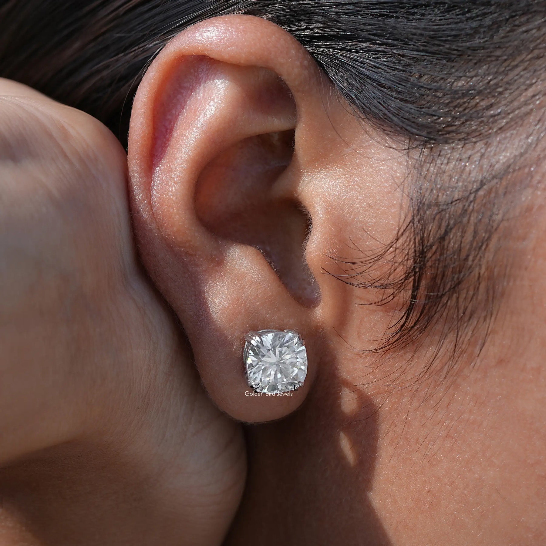 Colorless Multi Carat pear Cut Stud Earrings