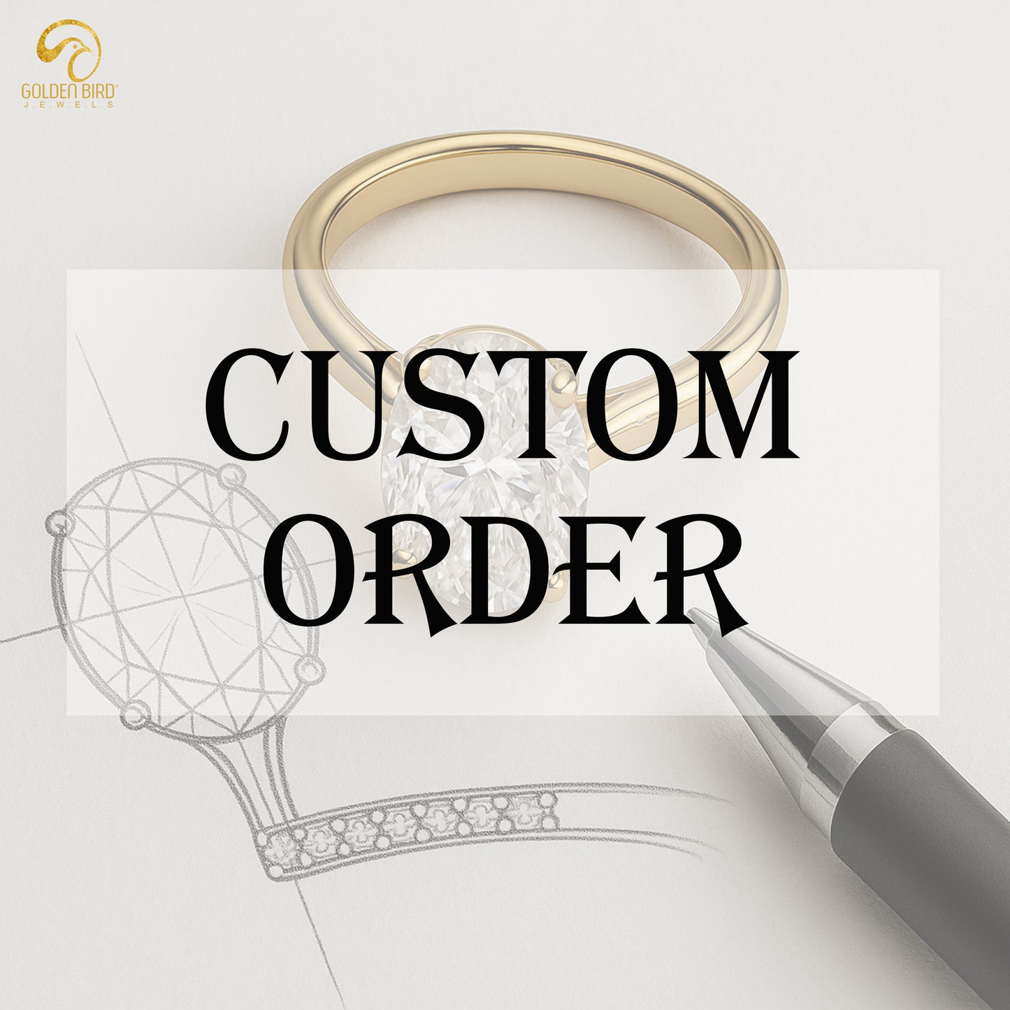 Custom order for Marquise cut moissanite.