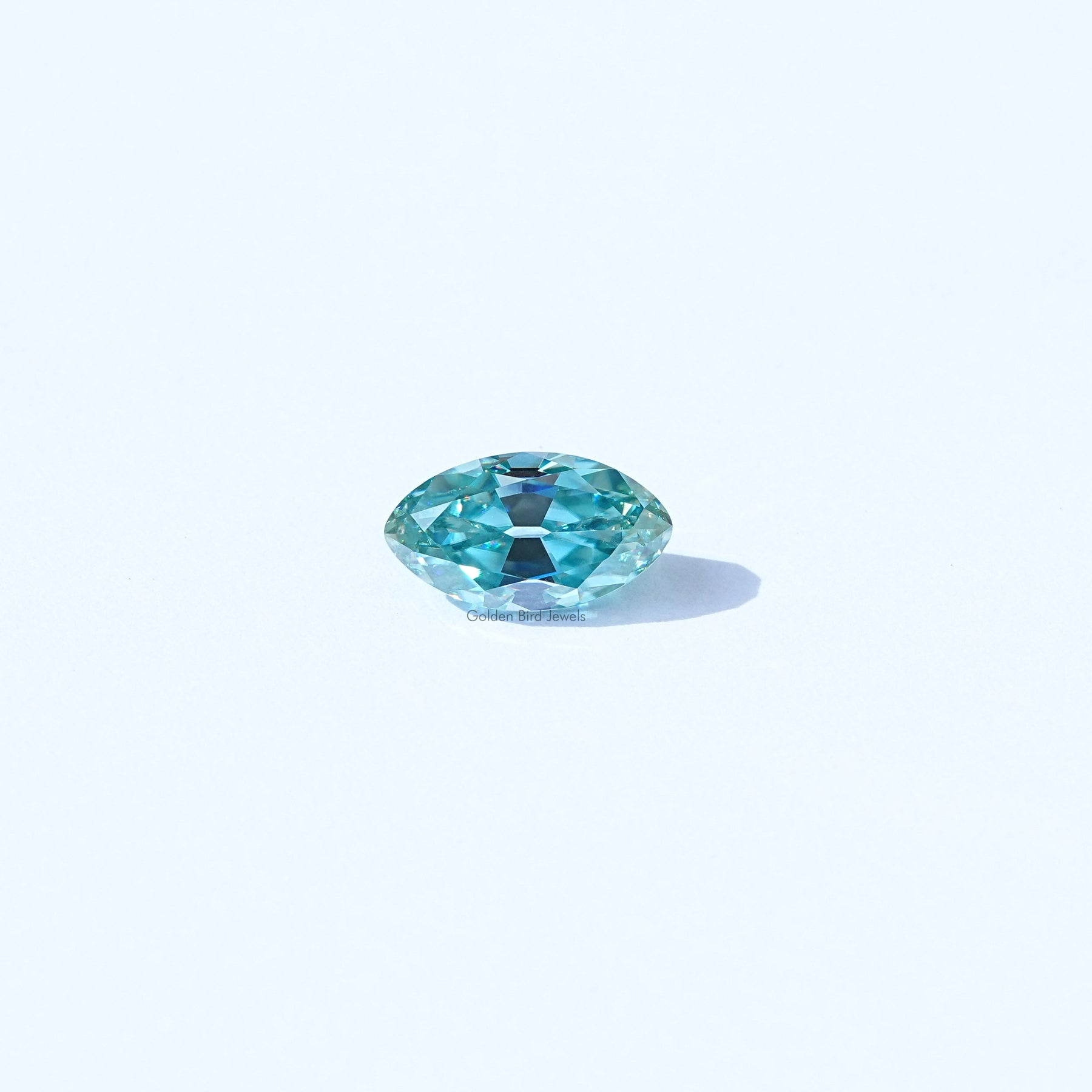 Side View Of Moval Cut Loose Moissanite Stone