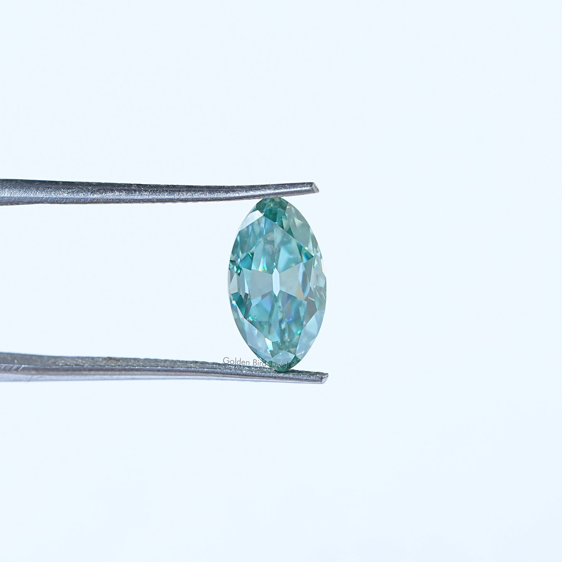 View Of Cyan Blue Old Mine Moval Cut Loose Stone