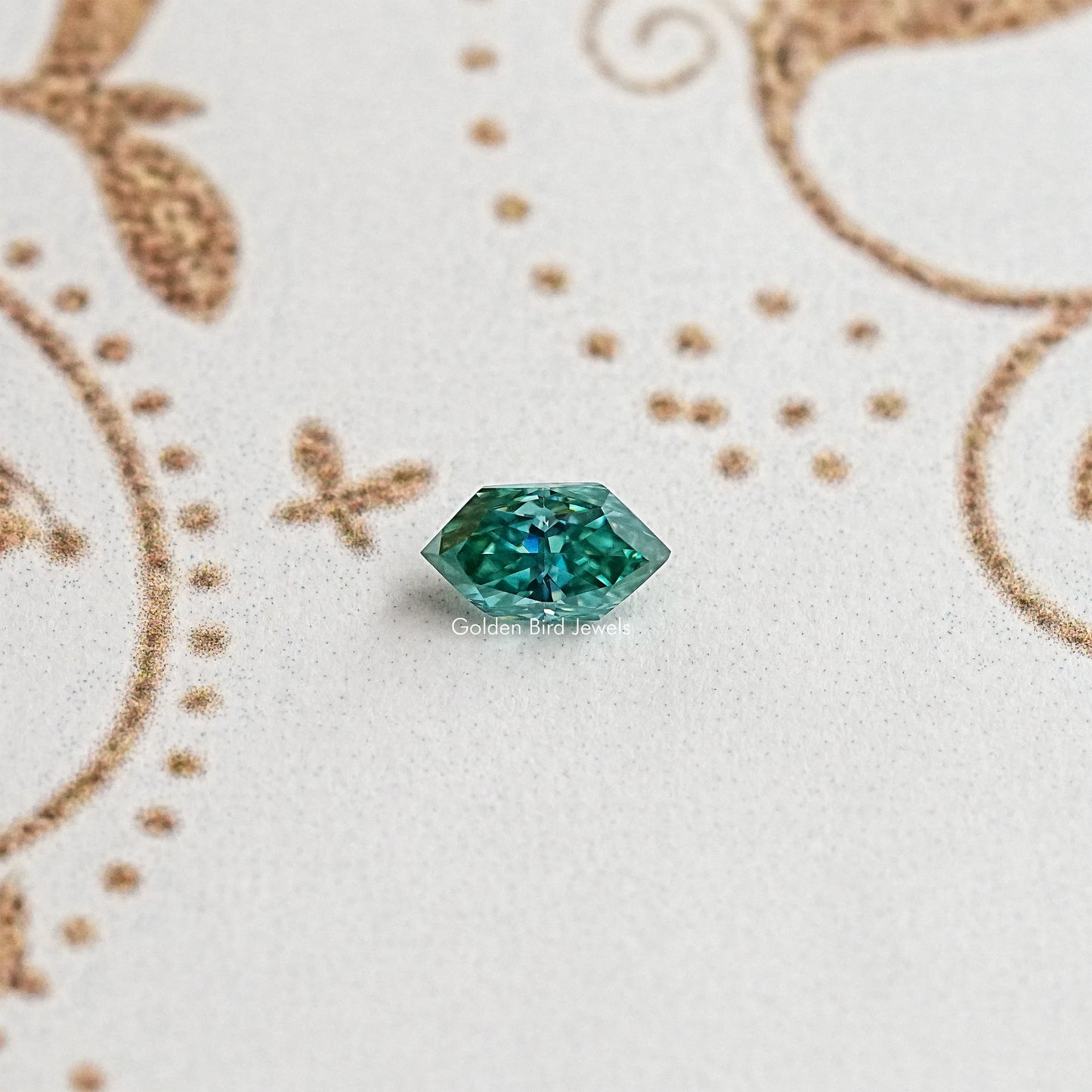 Blue Green Dutch Marquise Moissanite Gemstone