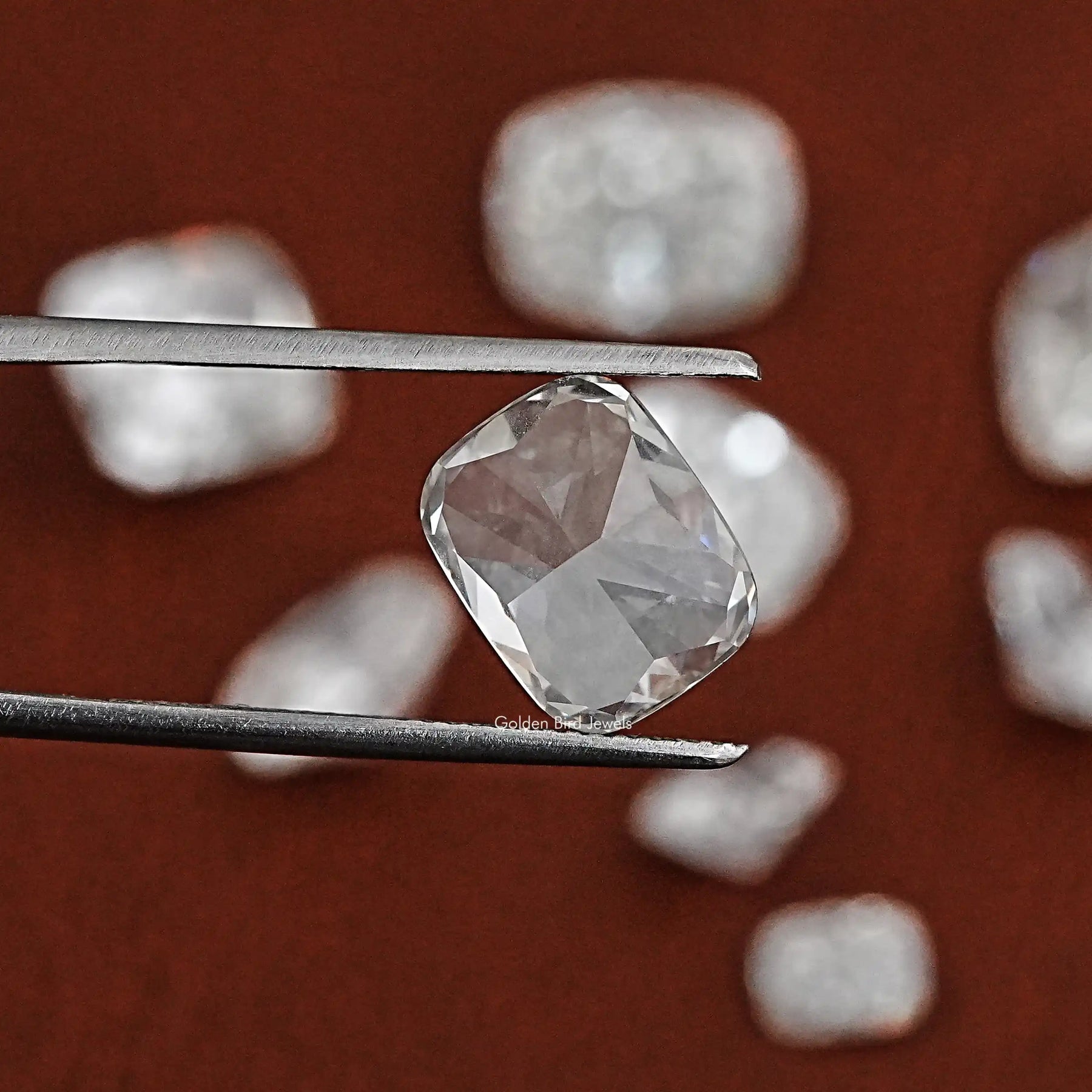 Twijer hold In Cushion Cut Loose Lab Diamond
