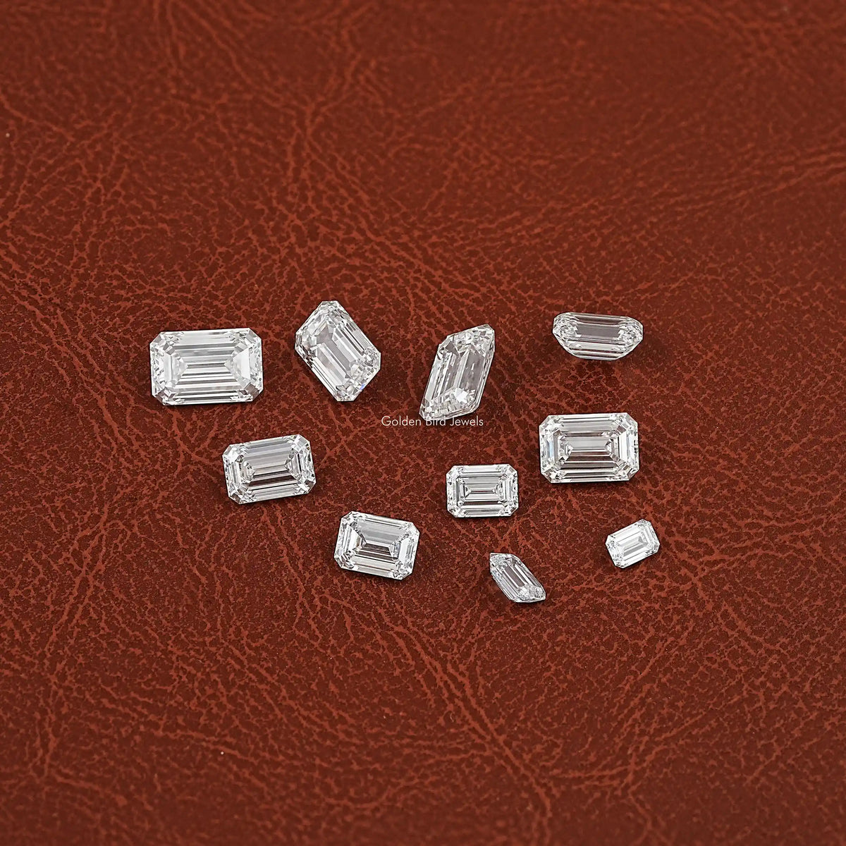 View of Emerald Cut Lab Grown Loose Diamond