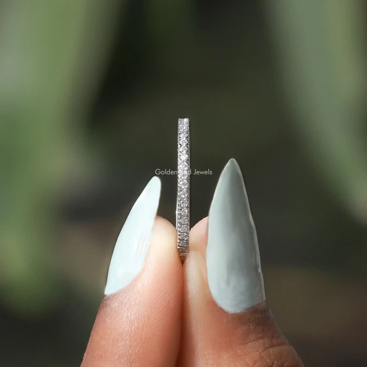 Round Cut Moissanite Eternity Band