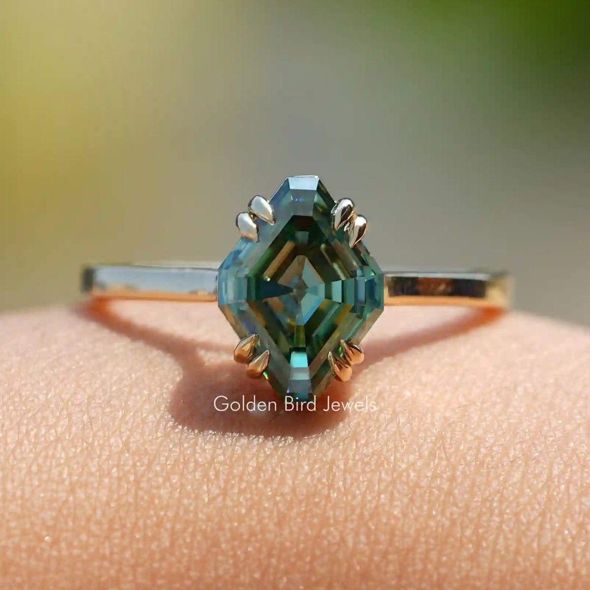 Fancy Cut Moissanite Solitaire Ring