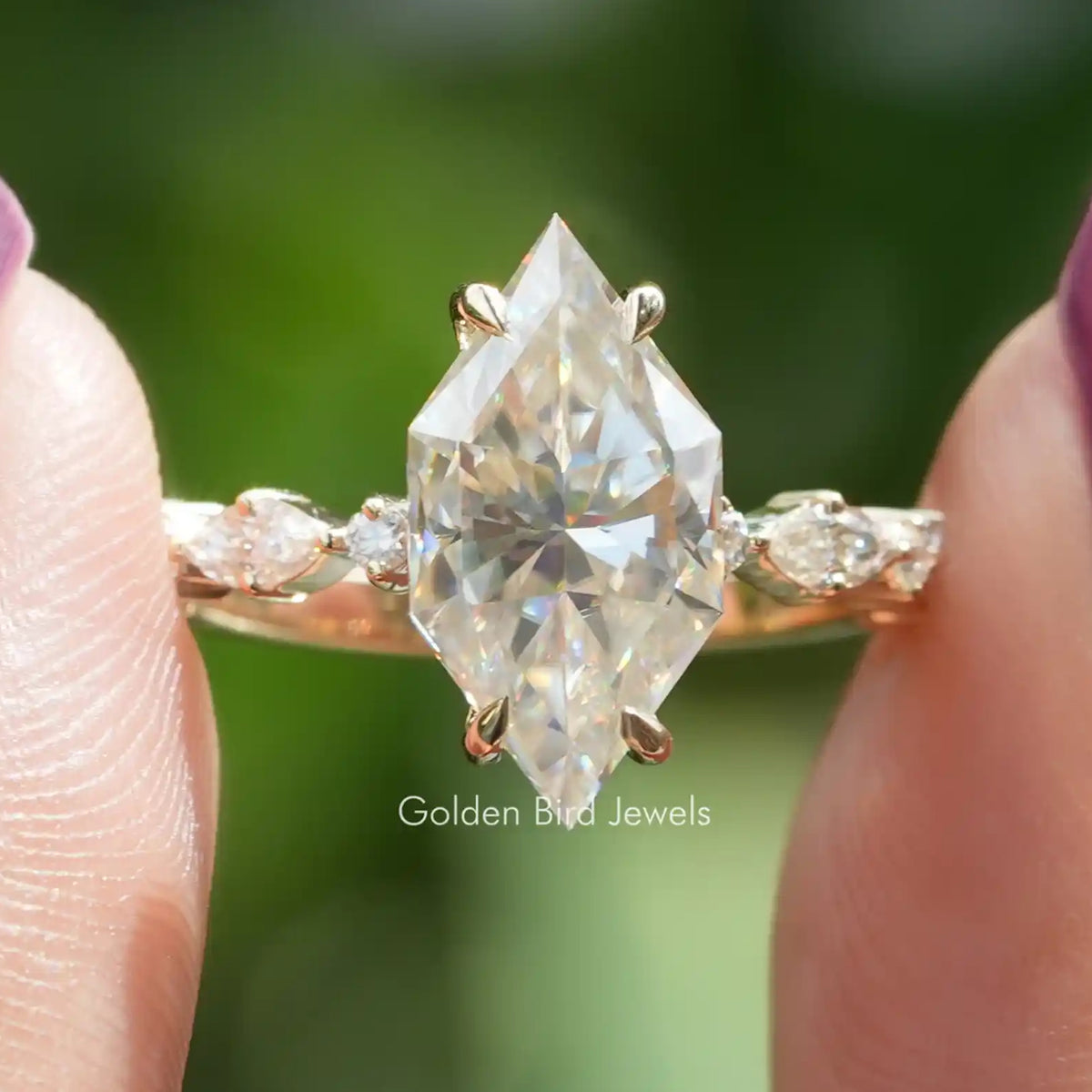 Dutch Marquise Cut Moissanite Engagement Ring