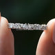 Round And Baguette Lab Diamond Half Eternity Band