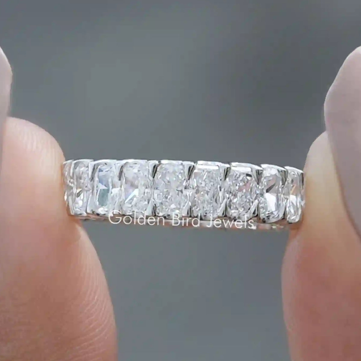 Radiant Cut Lab Grown Diamond Anniversary Band