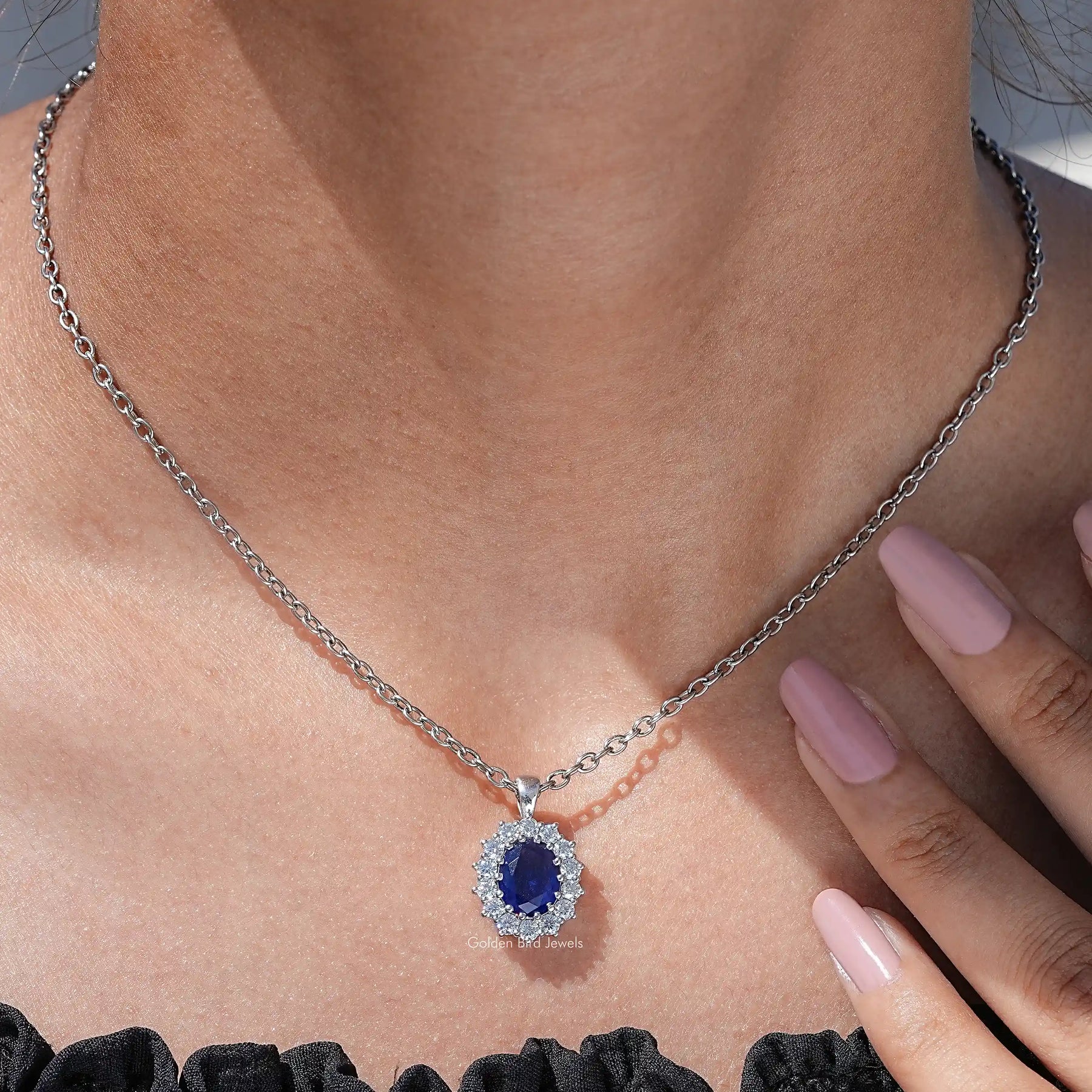 Full view of diamond bracelet in unique shape