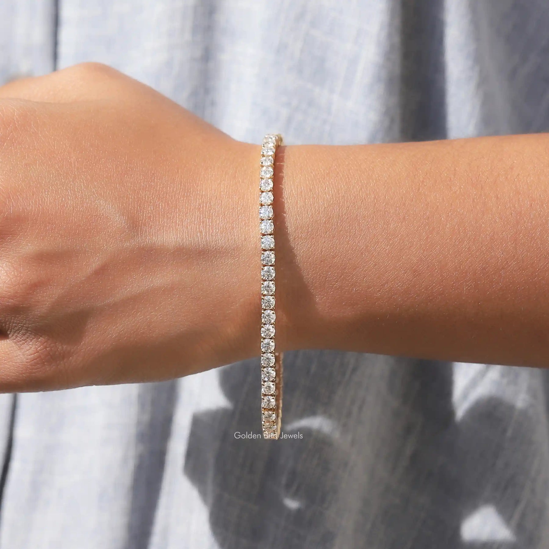 Beautiful Round Cut Moissanite Tennis Bracelet