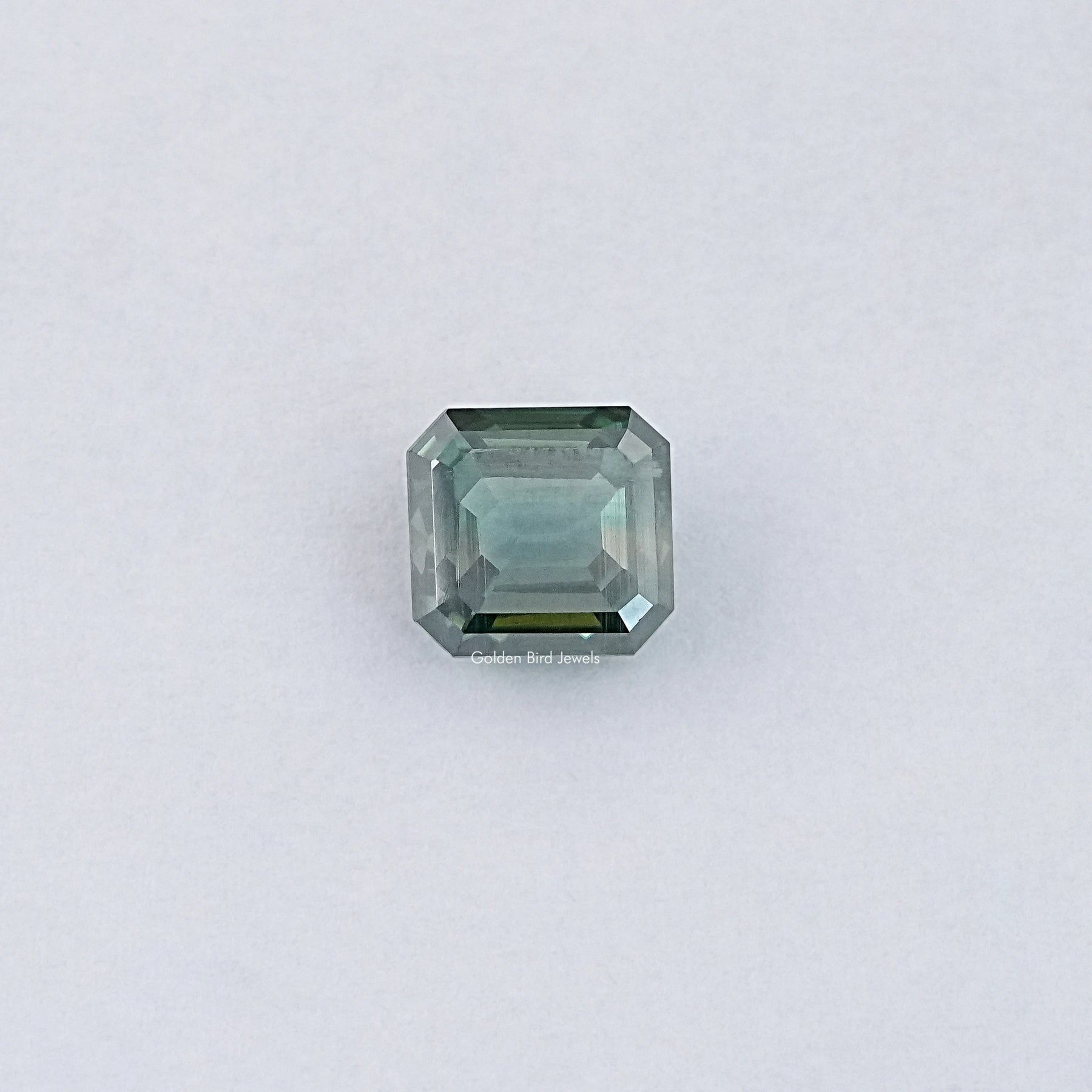 View Of Green Emerald Cut Loose Moissanite