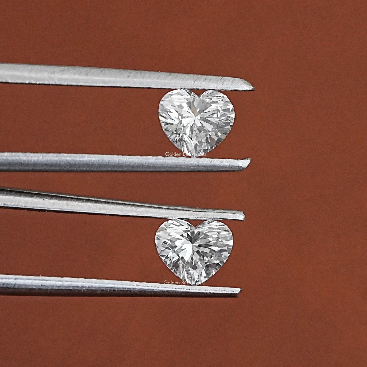 View Of Heart Shaped Diamond Matching Pair