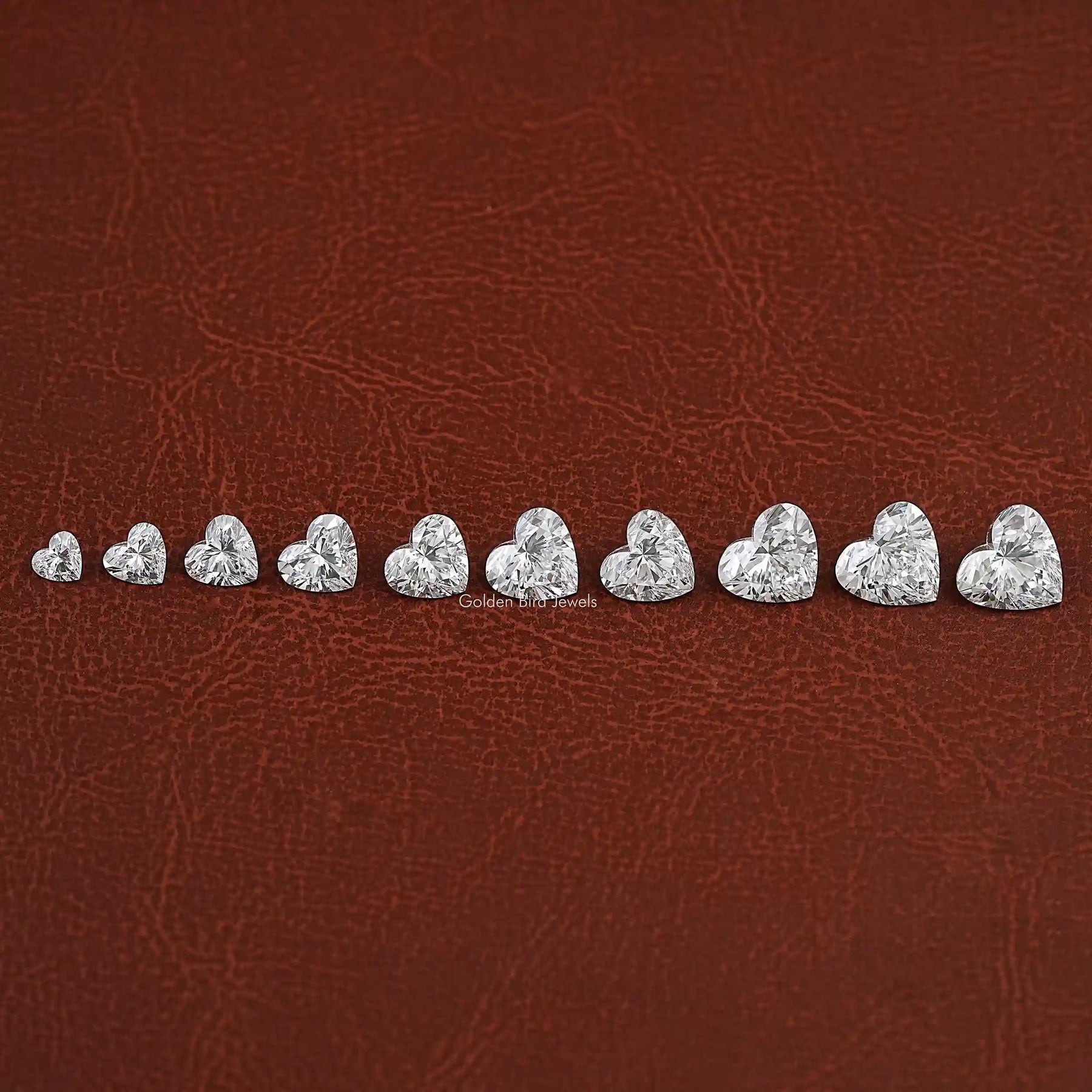 View of Heart Shaped Loose Lab Diamond In Colorless
