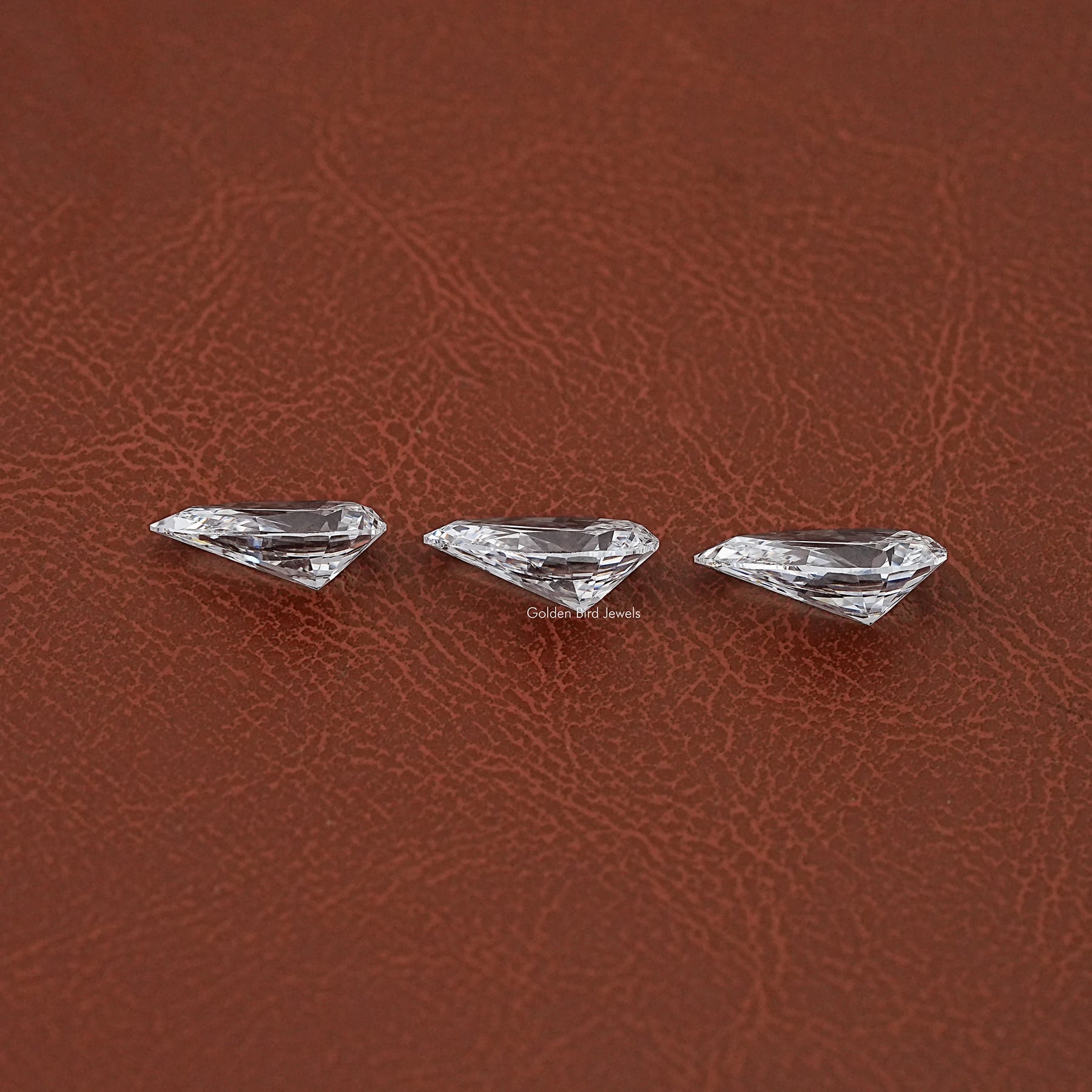 Side View Of Pear Cut Loose Lab Diamond