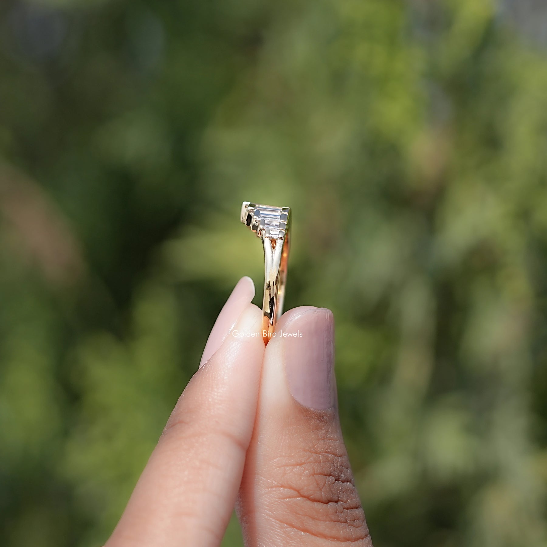 Baguette Cut Lab Diamond Seven Stone Ring