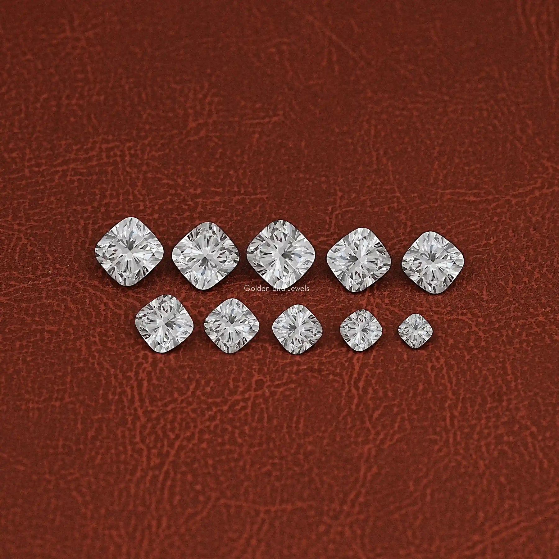View of Lab Grown Cushion Cut Loose Diamond In White