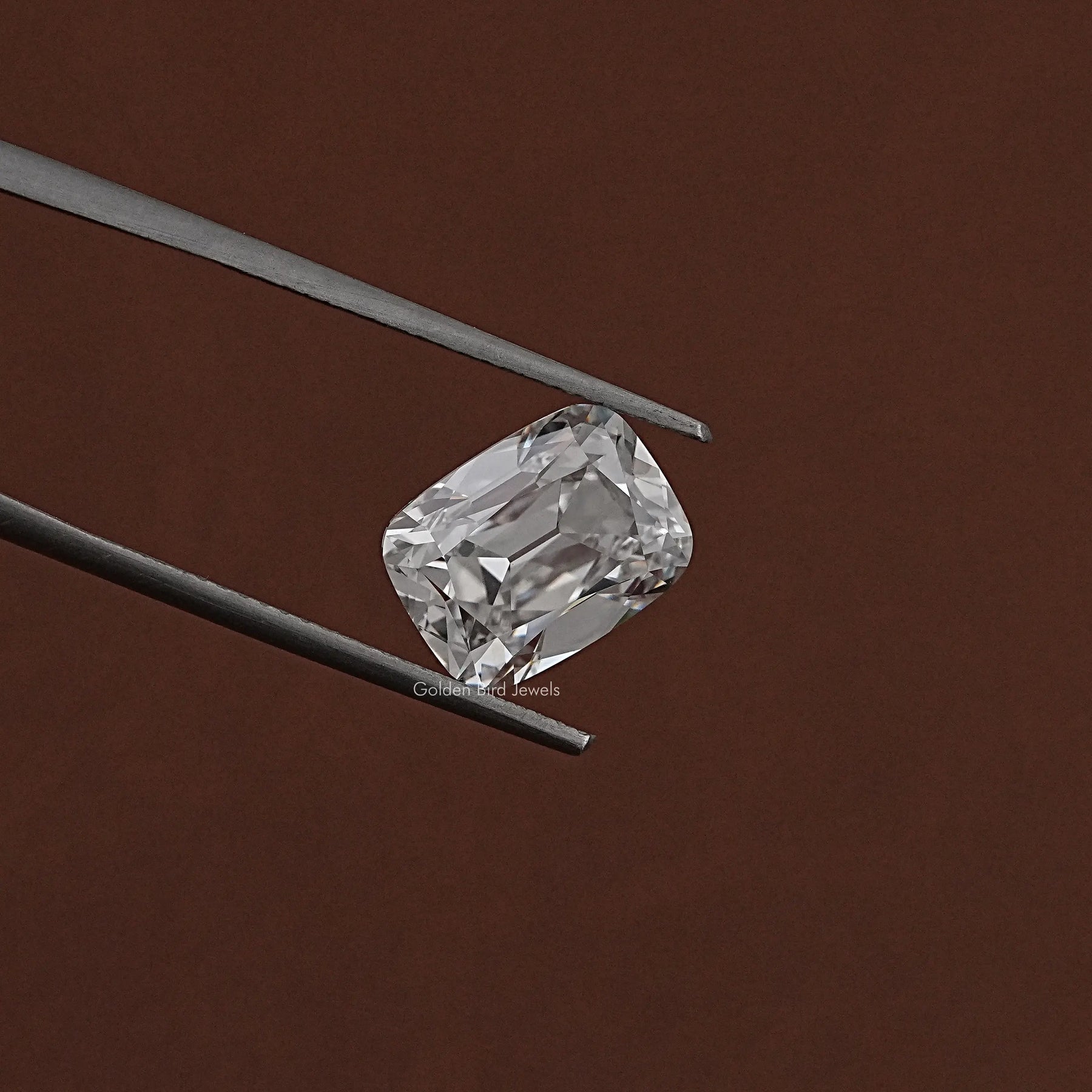 Front View Of OMC Cushion Lab Grown Diamond