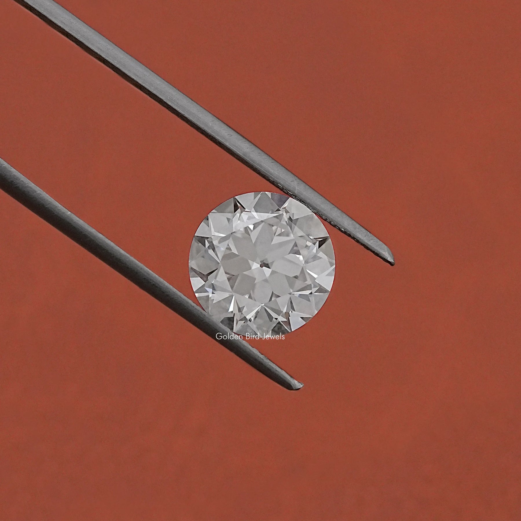 View Of Old European Round Cut Loose Diamond In White