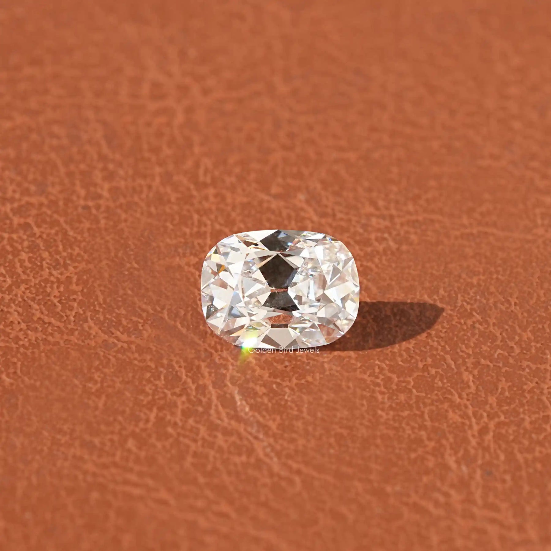 In Front View Of Cushion Cut Lab Grown Diamond