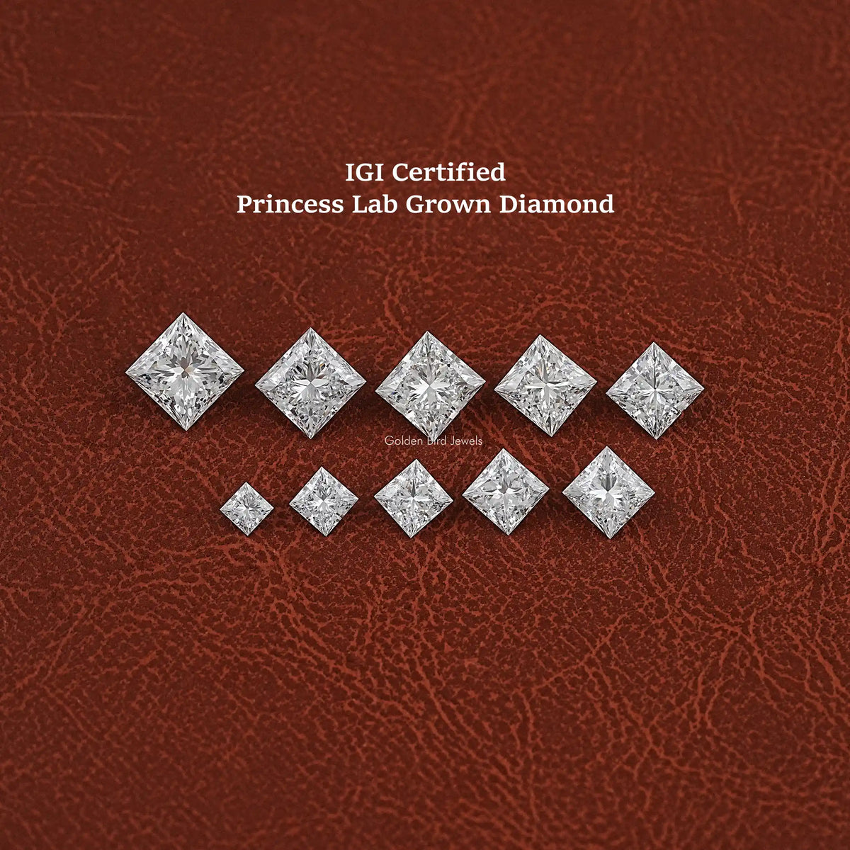 View of Princess Cut Lab Grown Loose Diamond