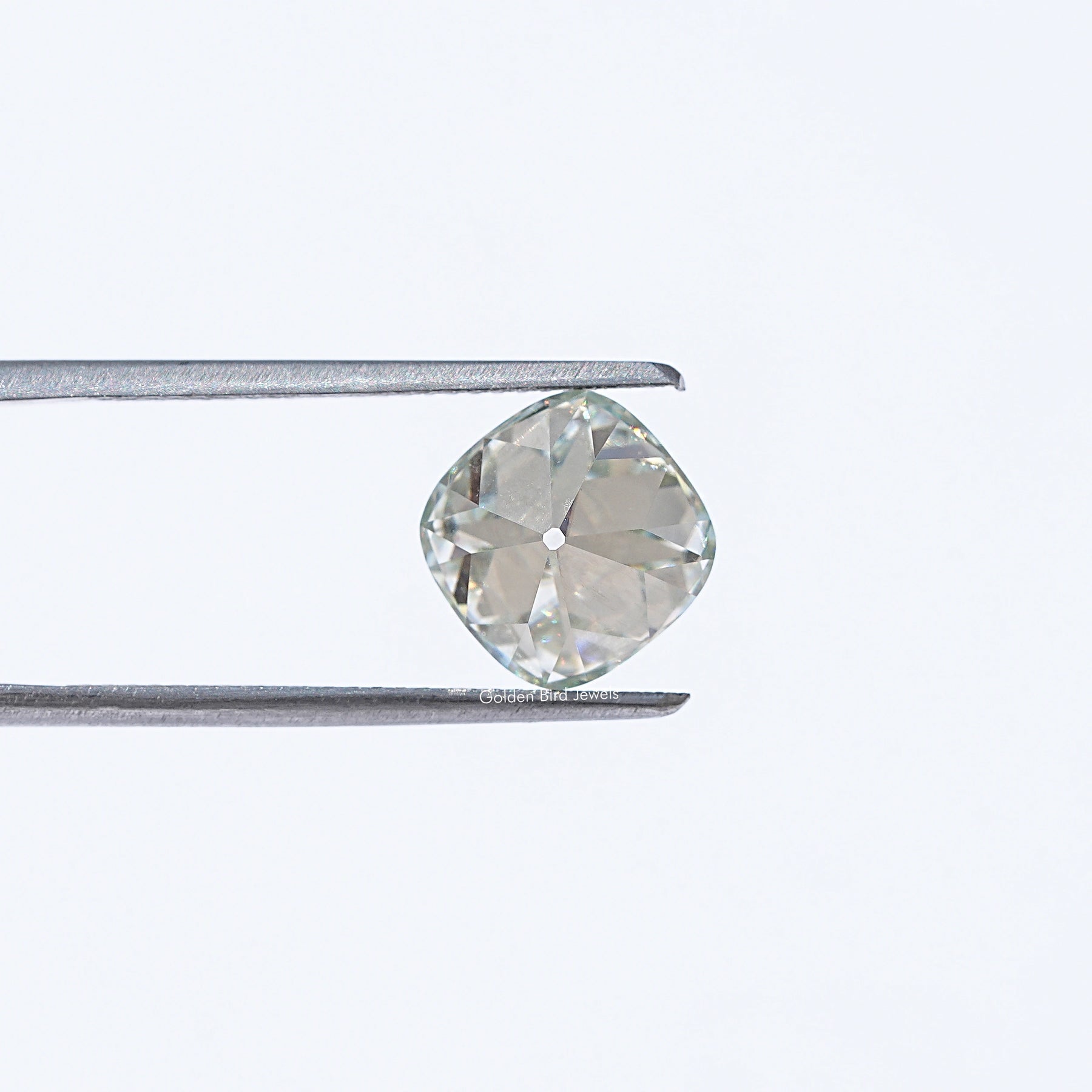 Front View Of Cushion Cut Loose Moissanite