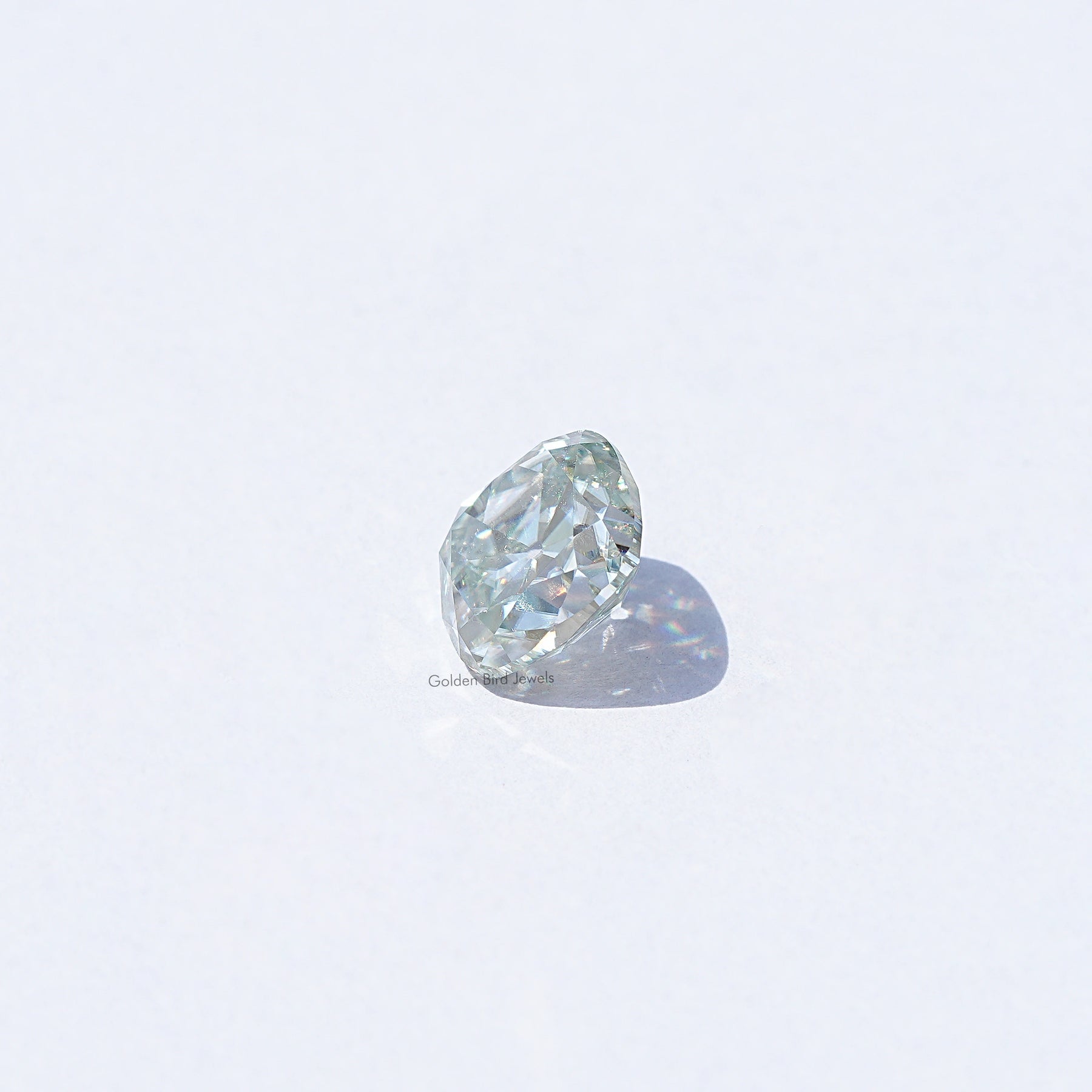 Side View Of Moissanite Old Mine Cushion Cut Stone