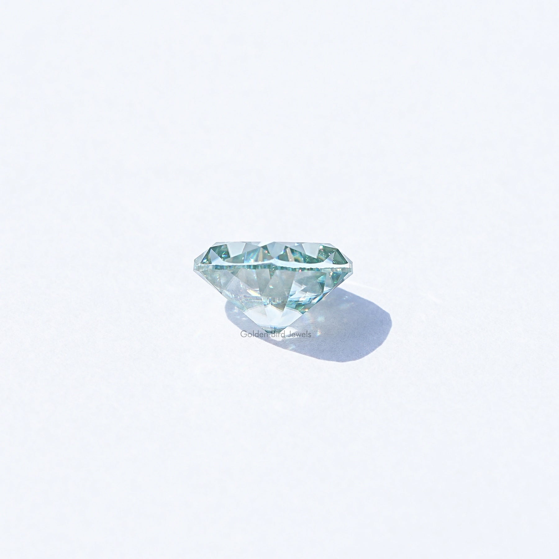 Side View Of Old Mine Cushion Cut Loose Moissanite