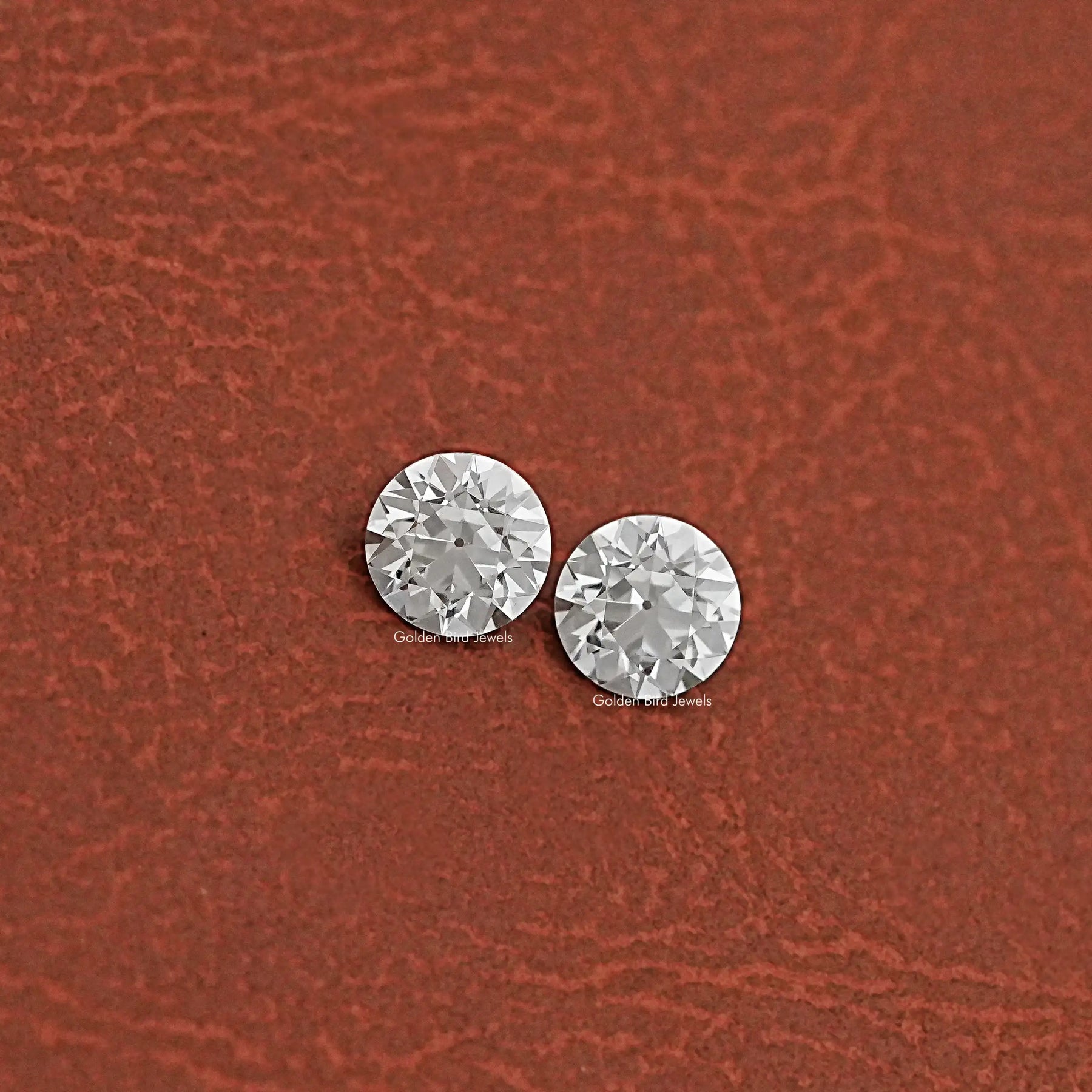 Close-Up View of Old European Round Cut Loose Diamond In White