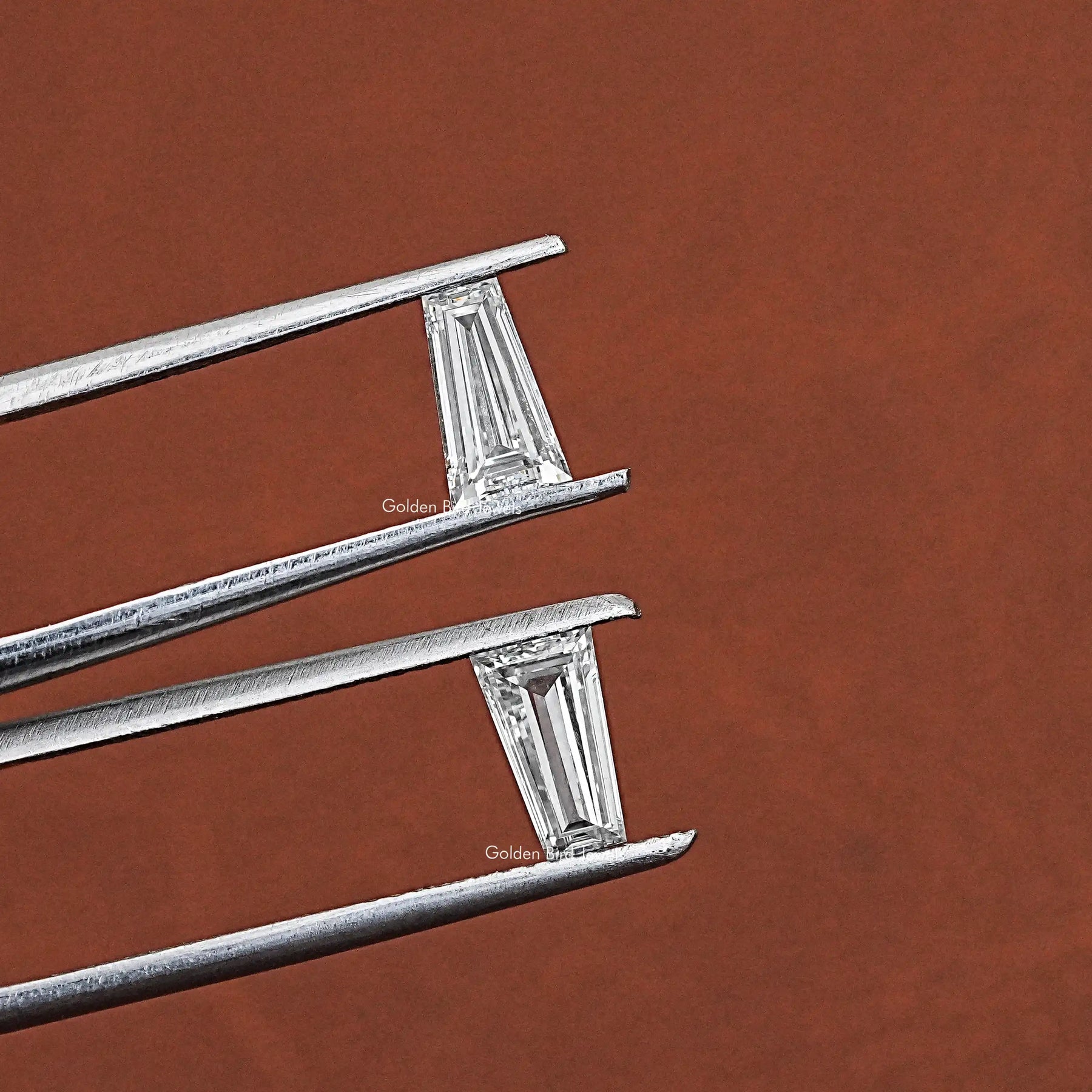 View of Baguette Cut Diamond Pair