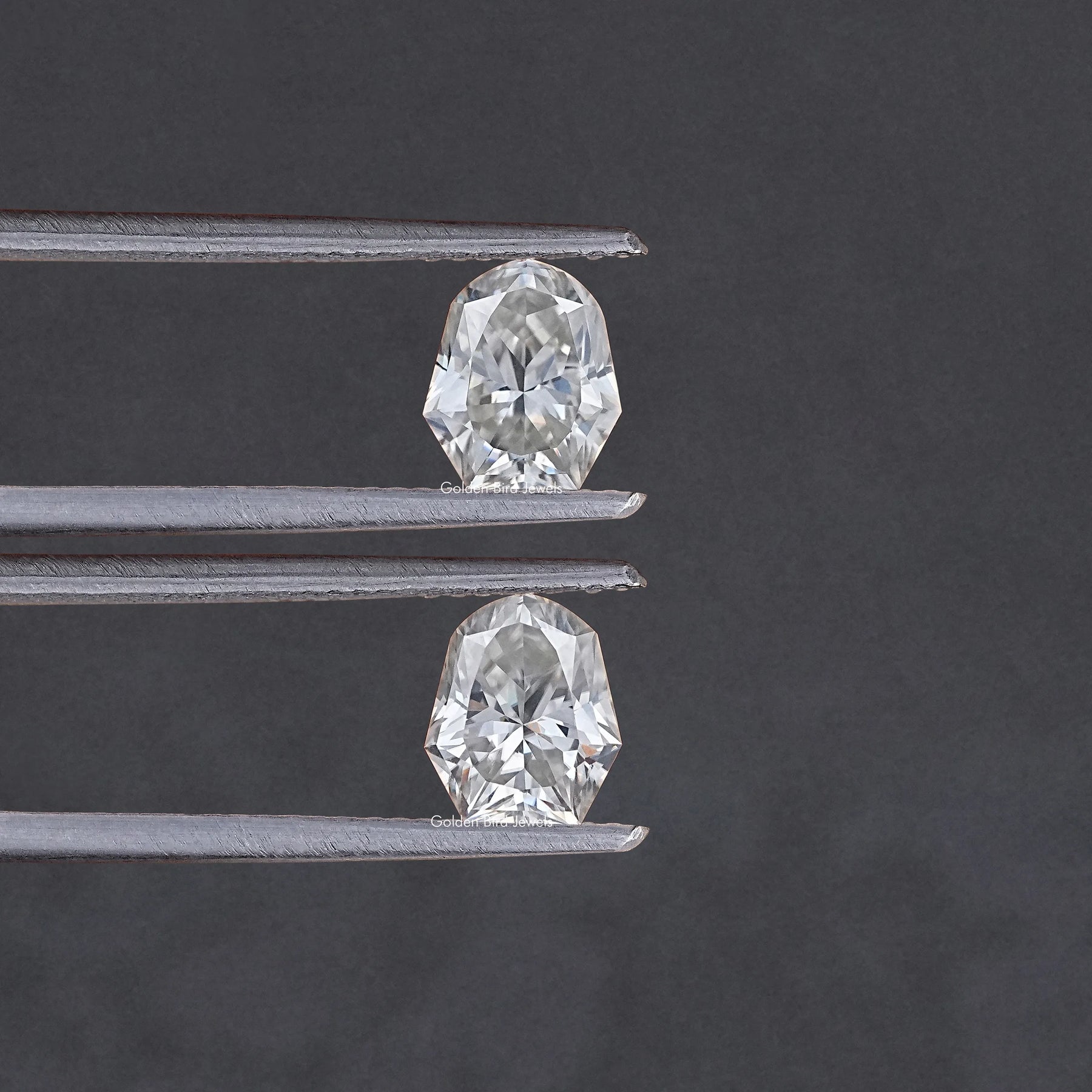 Shield Cut Moissanite Loose Matching Pair