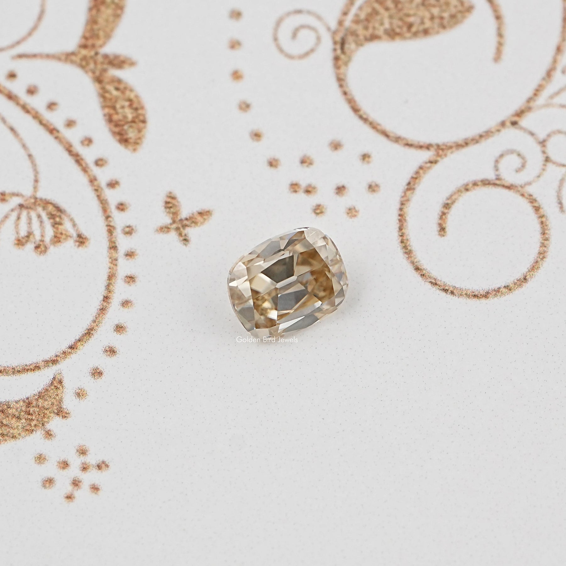 Top View of Old Mine Cushion Loose Moissanite Stone