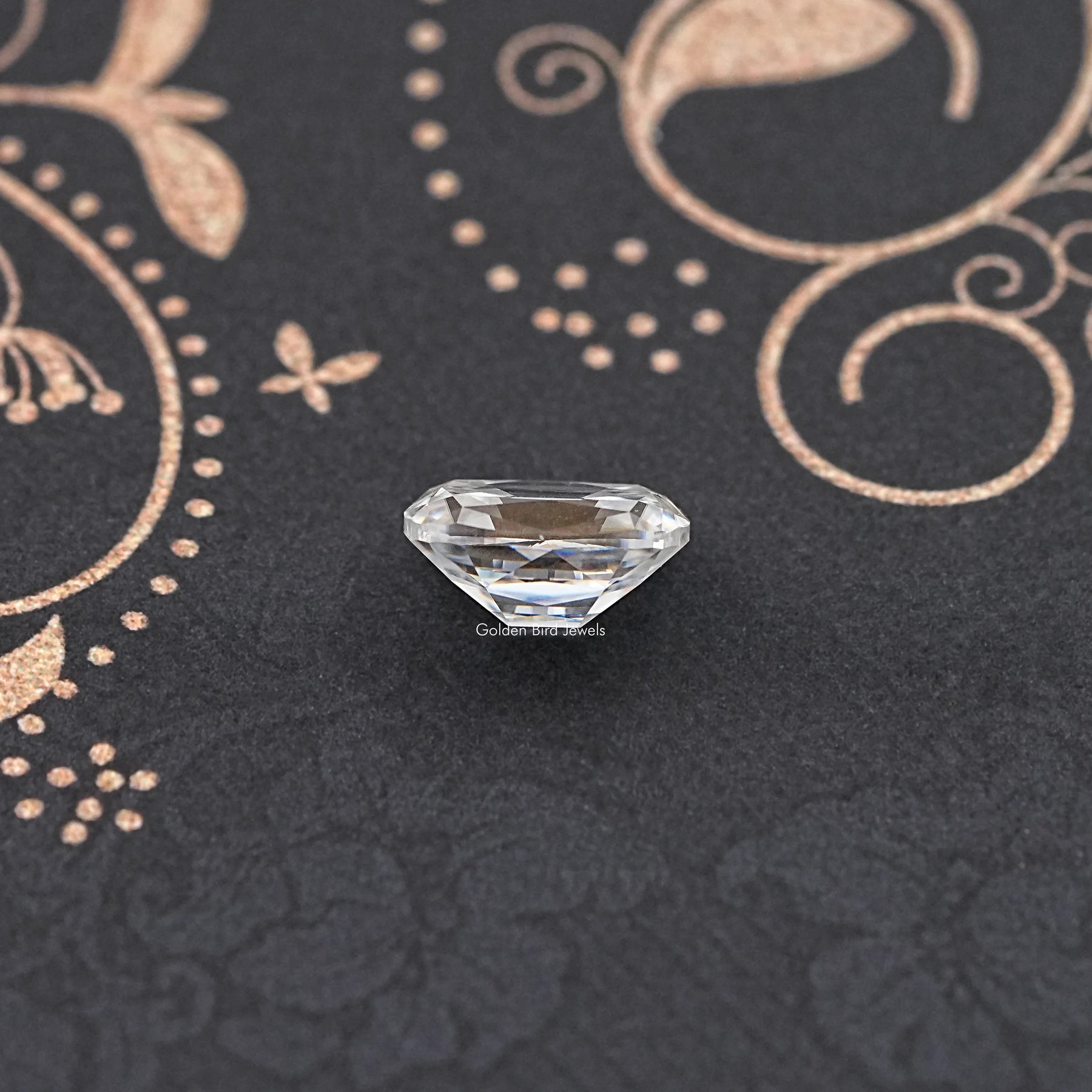 Side View Of Old Mine Cushion Cut Loose Moissanite Stone