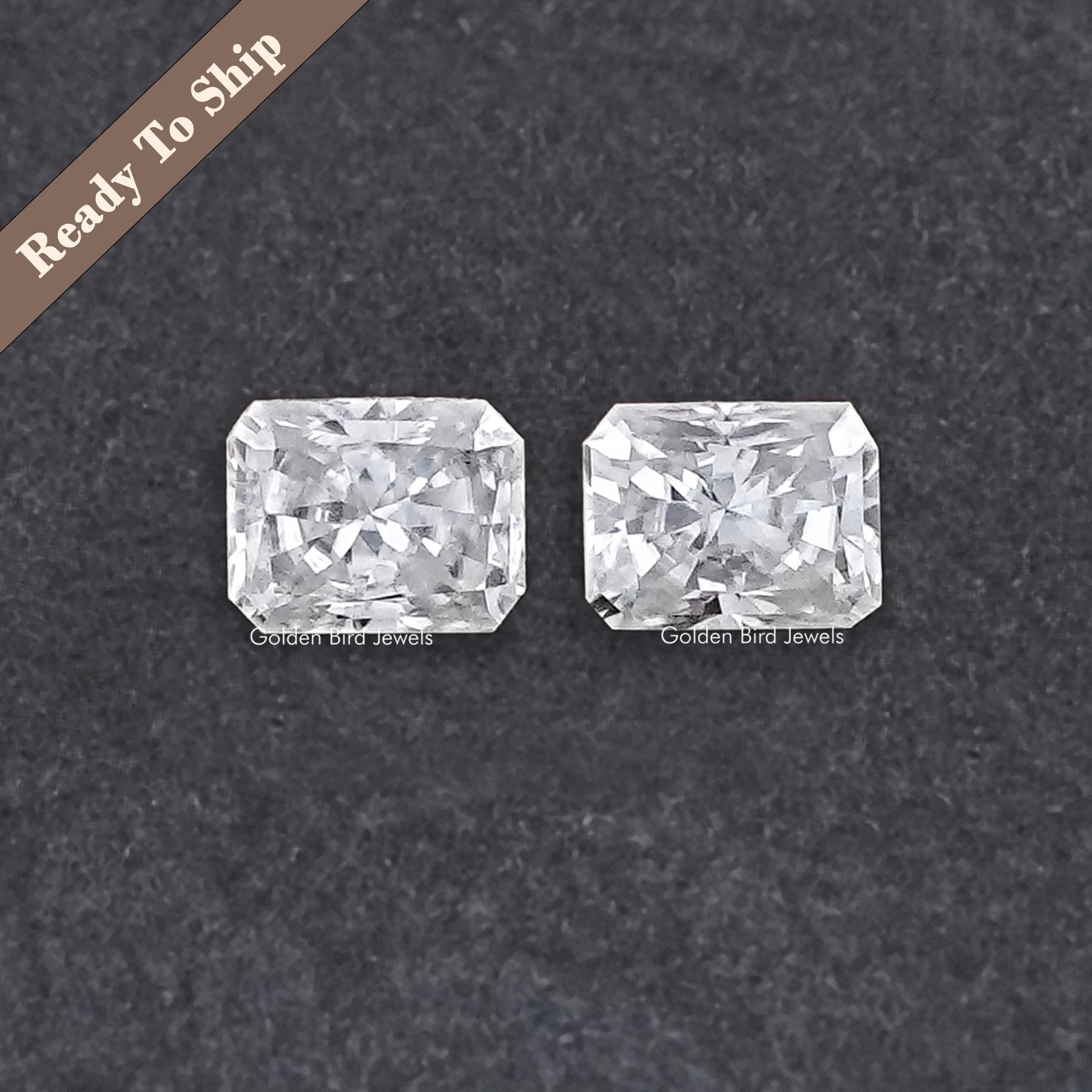 Radiant Cut Loose Moissanite Pair
