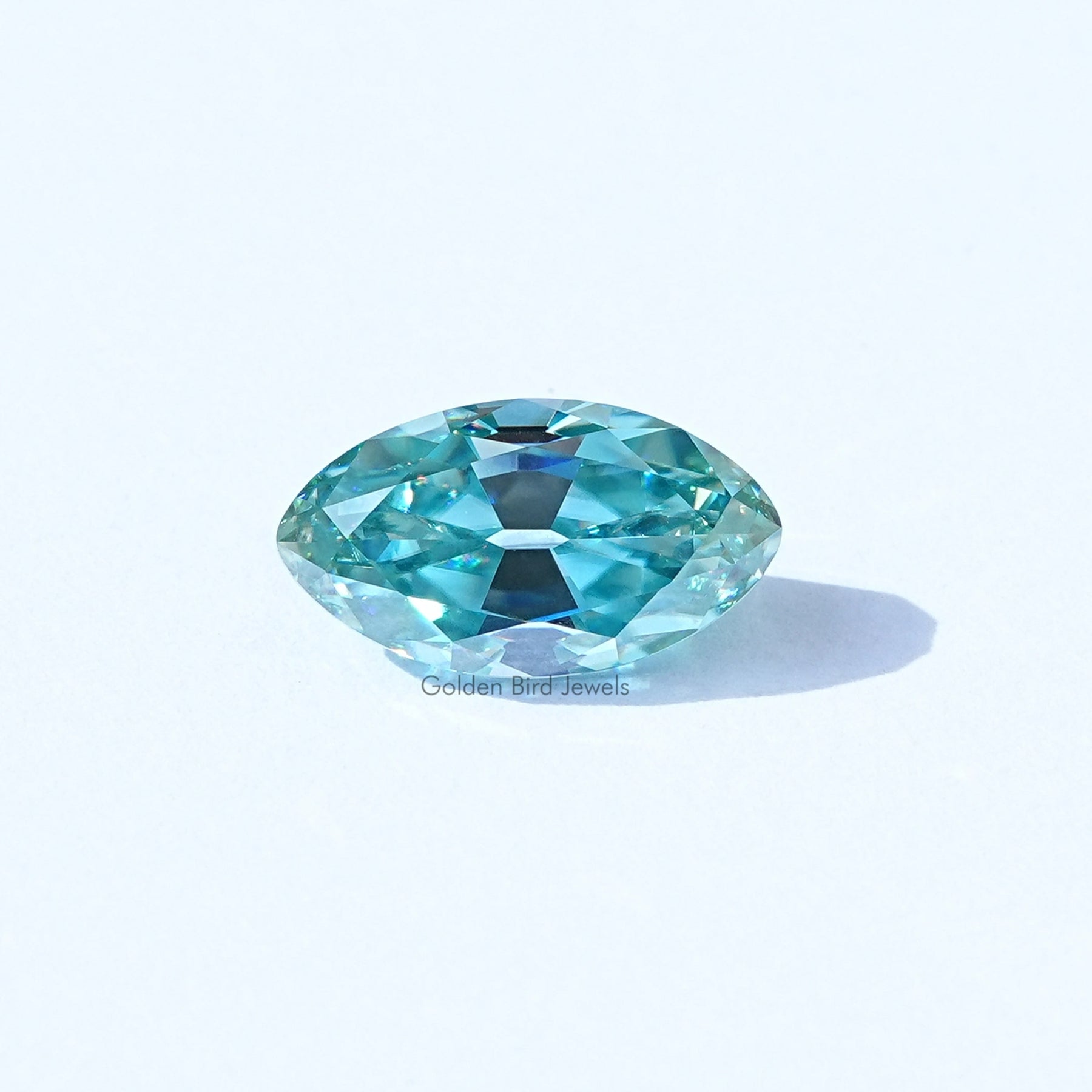 Cyan Blue Old Mine Moval Cut Loose Stone